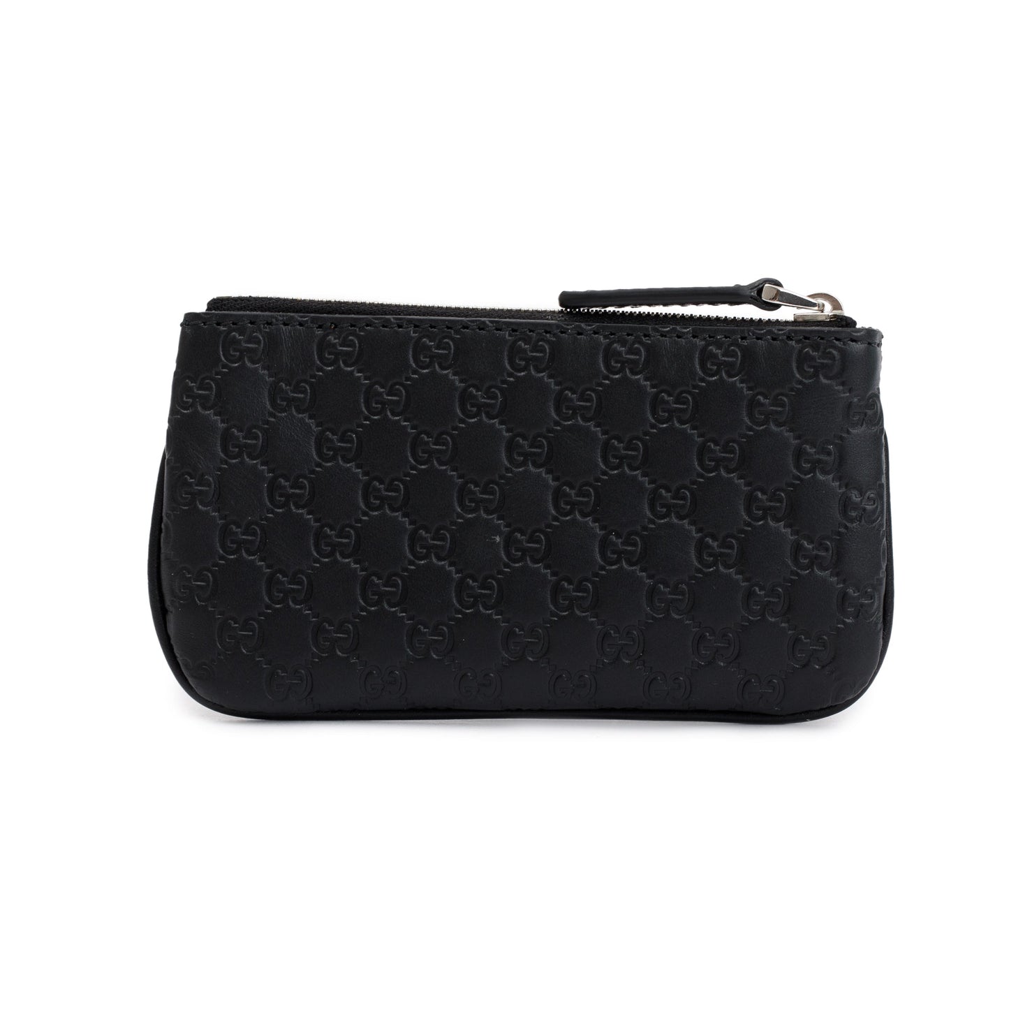 Gucci Black Microguccissima Leather Key Pouch