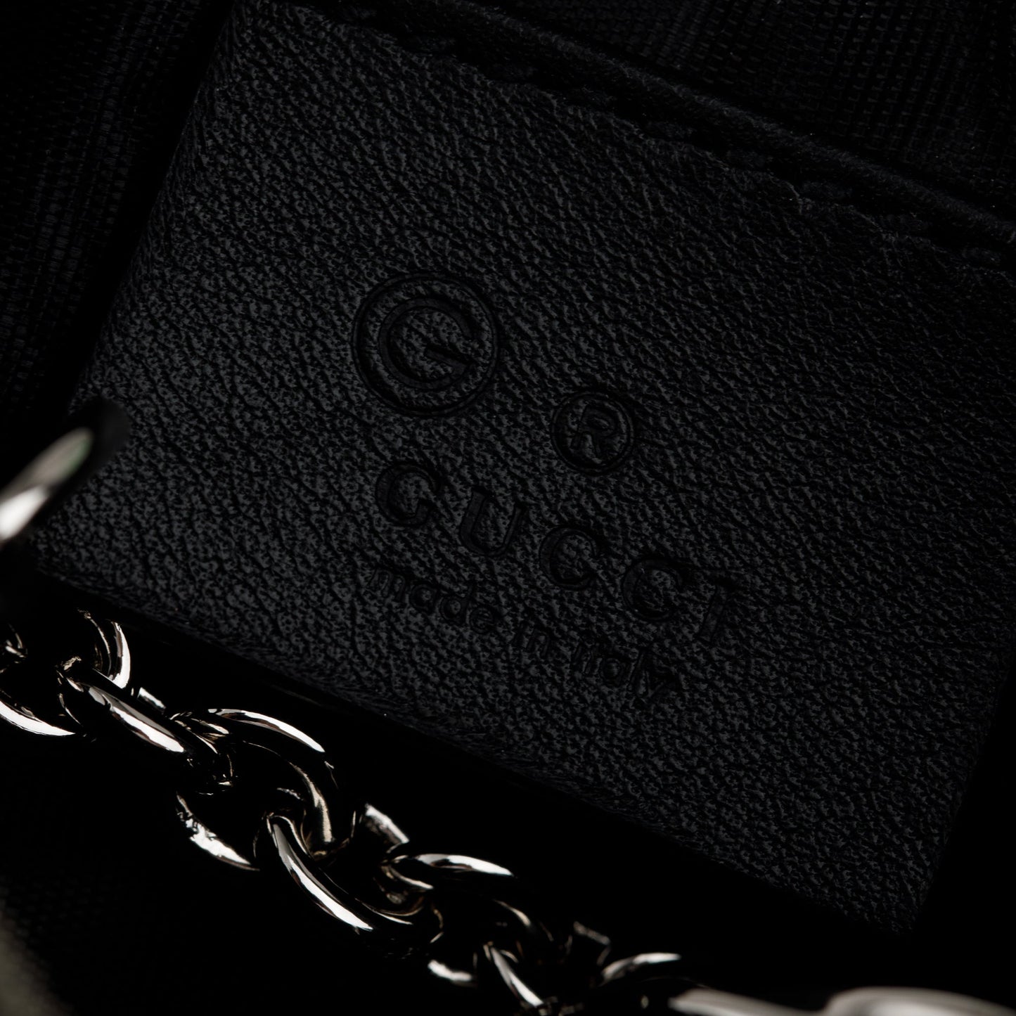 Gucci Black Microguccissima Leather Key Pouch