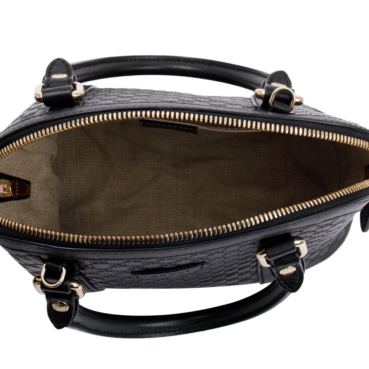 Gucci Black Microguccissima Leather Mini Dome Crossbody