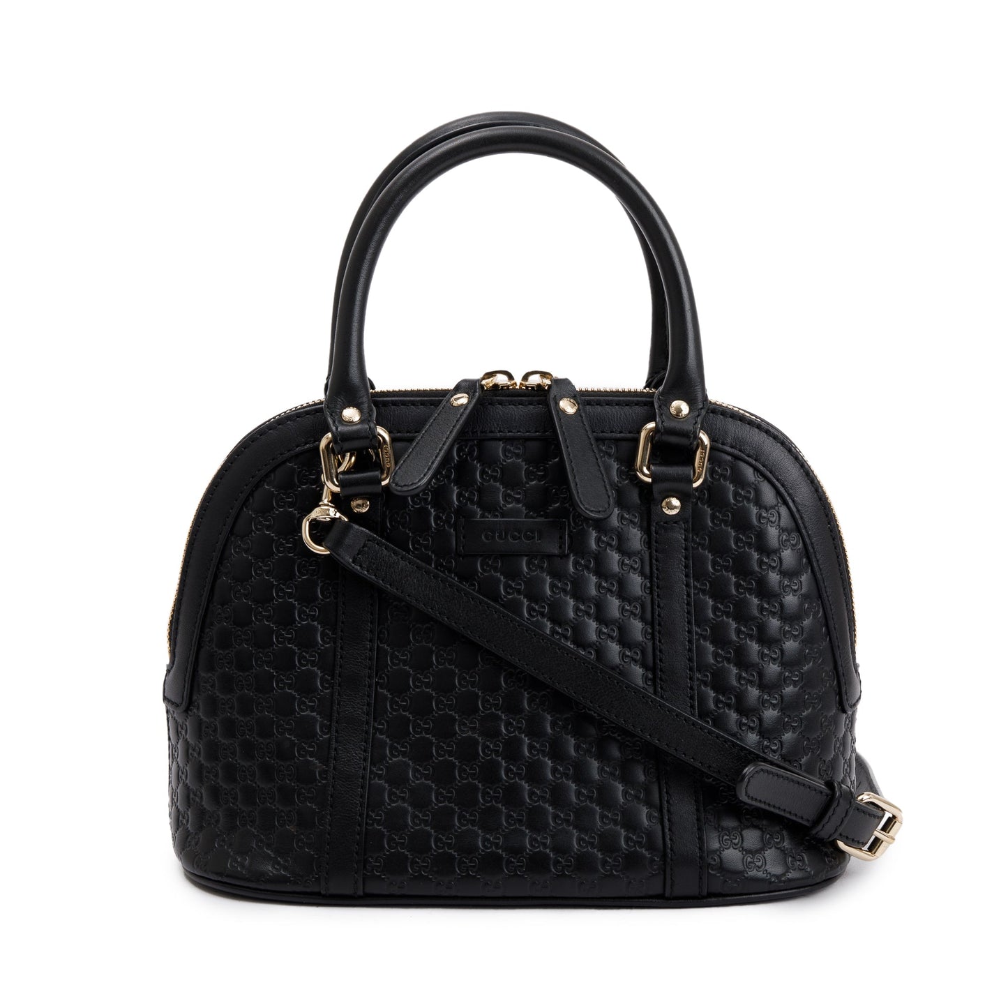 Gucci Black Microguccissima Leather Mini Dome Crossbody