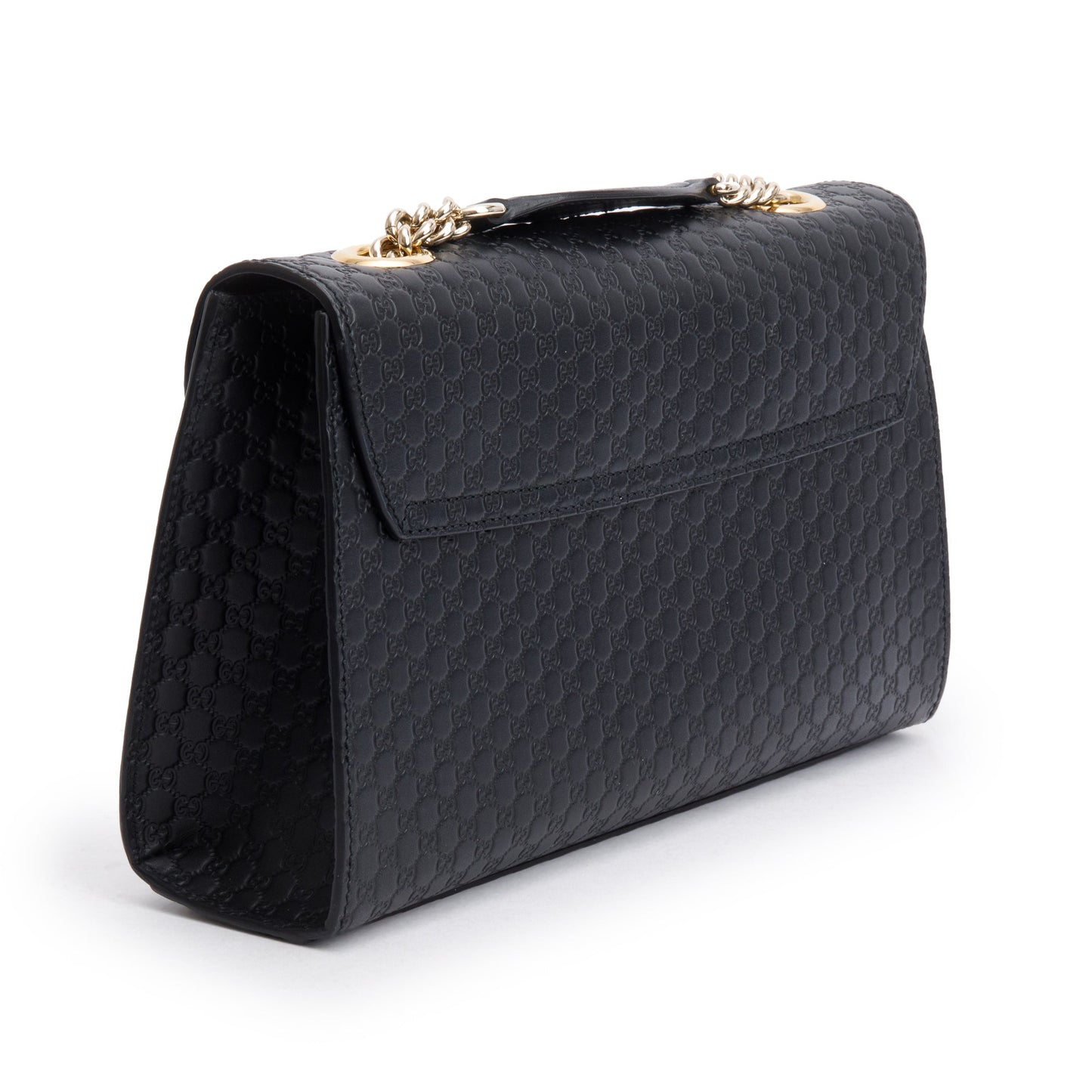 Gucci Black Microguccissima Medium Emily Chain Shoulder Bag