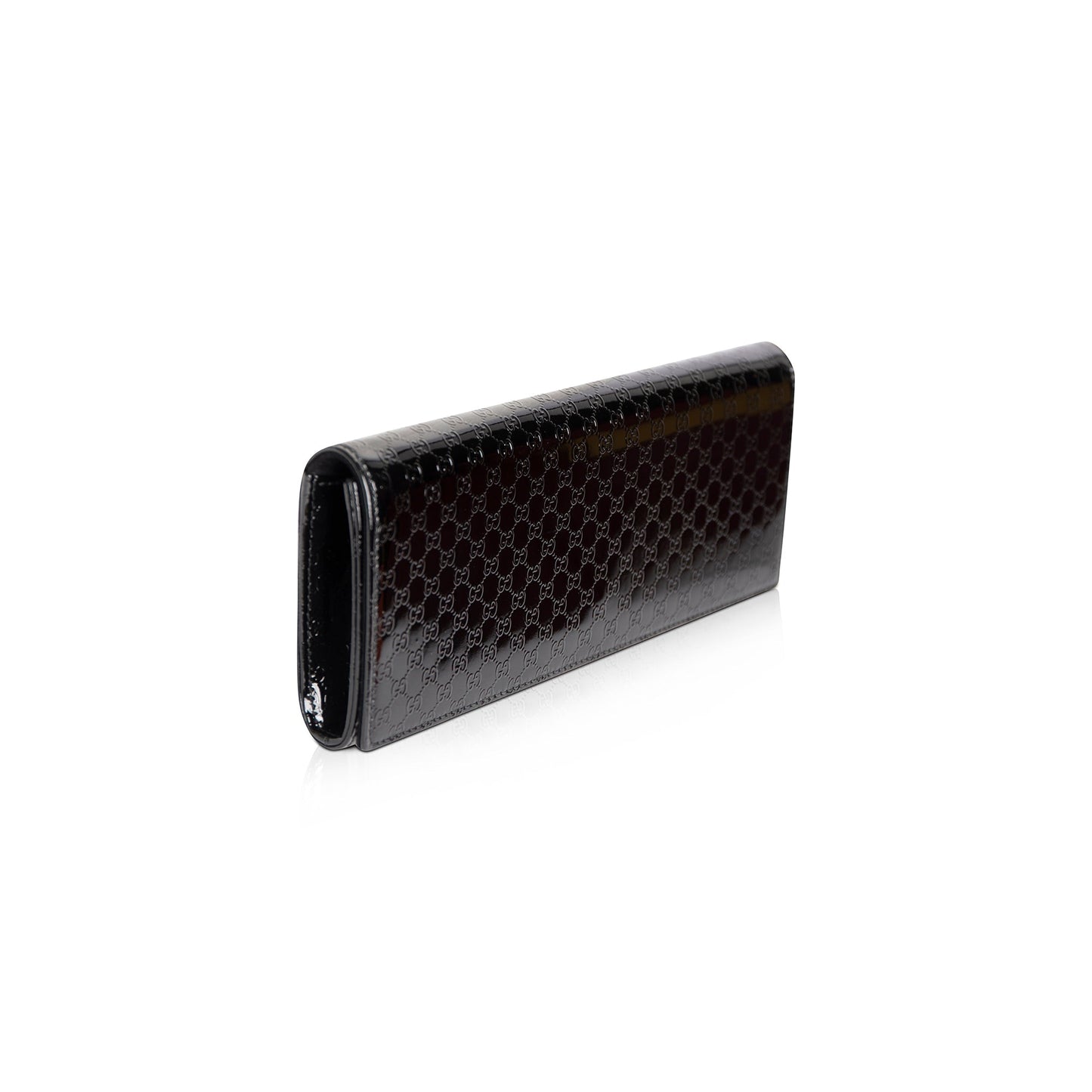 Gucci Black Microguccissima Patent Leather Broadway Clutch