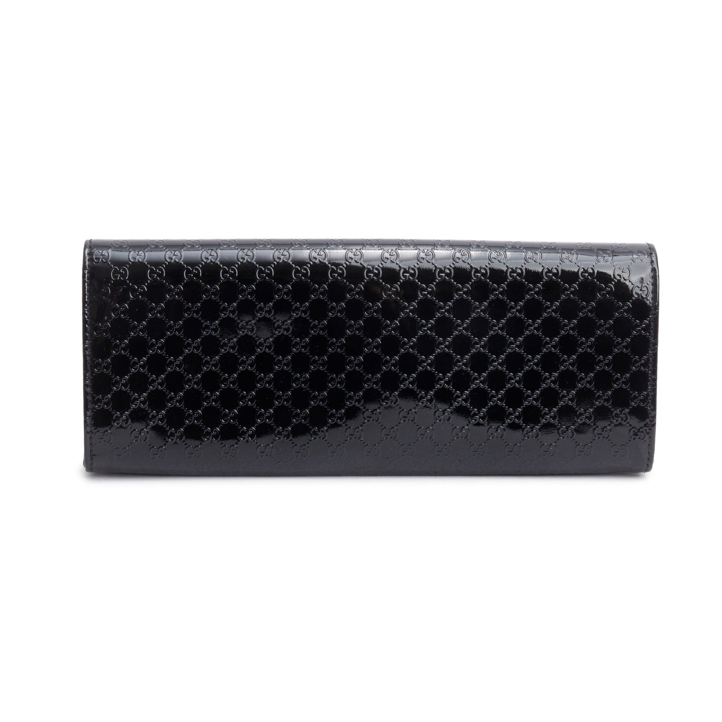 Gucci Black Microguccissima Patent Leather Broadway Clutch