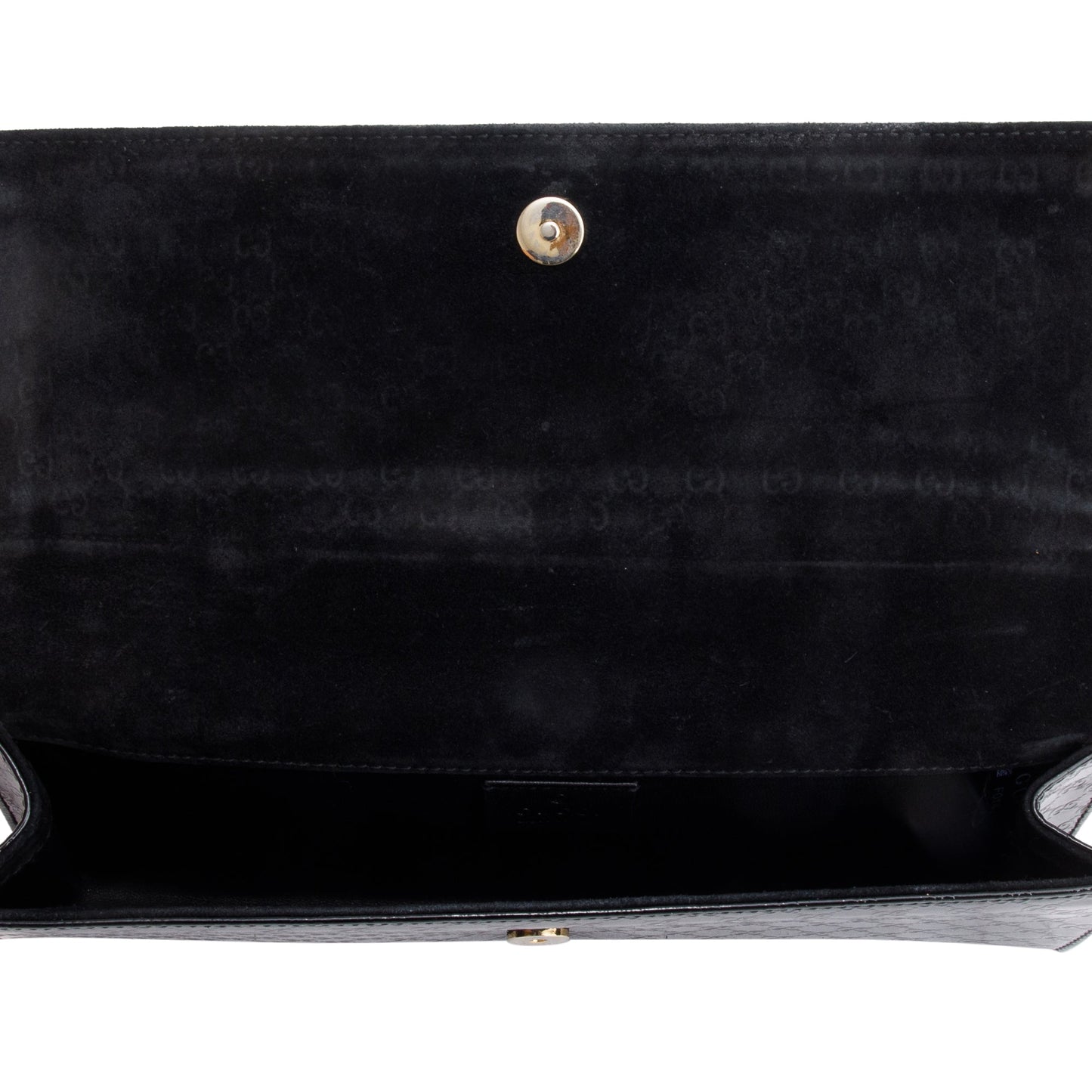 Gucci Black Microguccissima Patent Leather Broadway Clutch