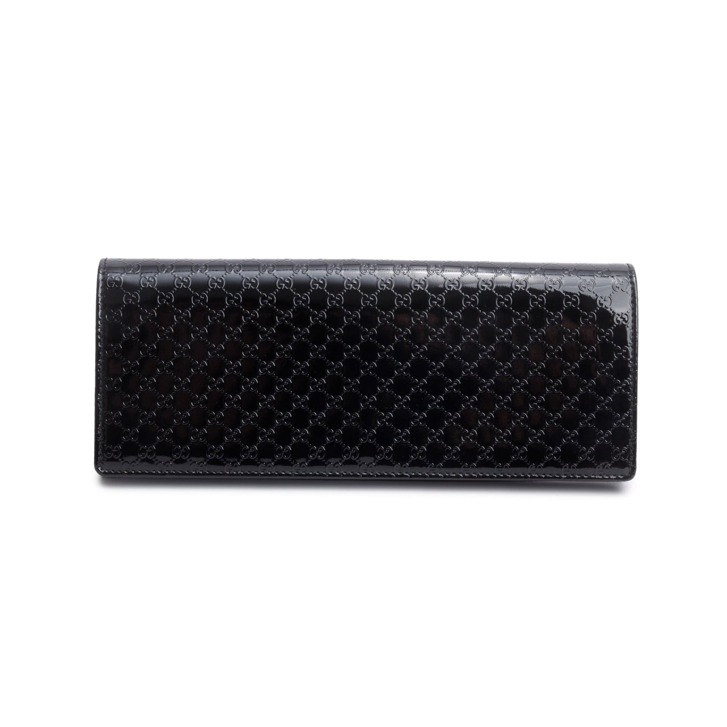 Gucci Black Microguccissima Patent Leather Broadway Clutch