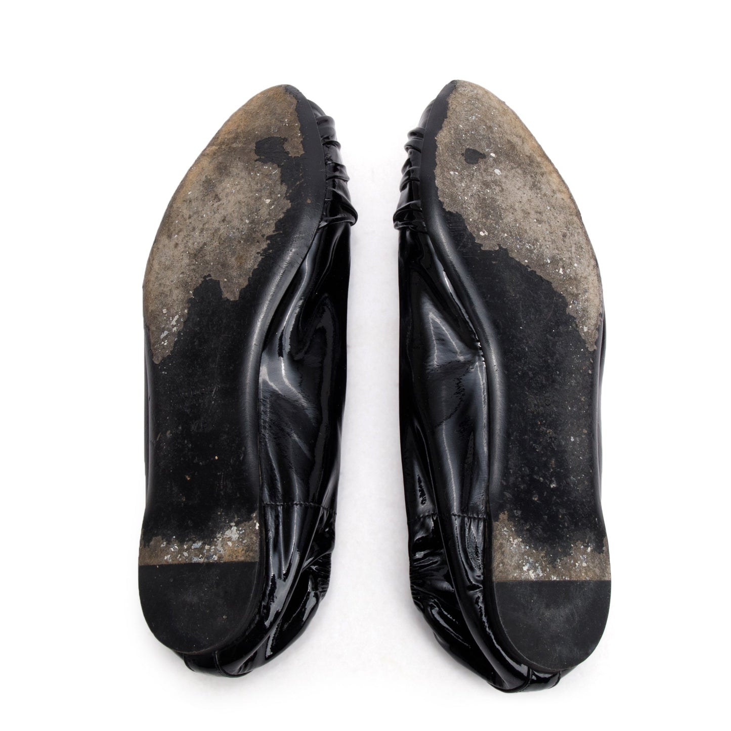 Gucci Black Patent Leather Ballet Flats, Size 7