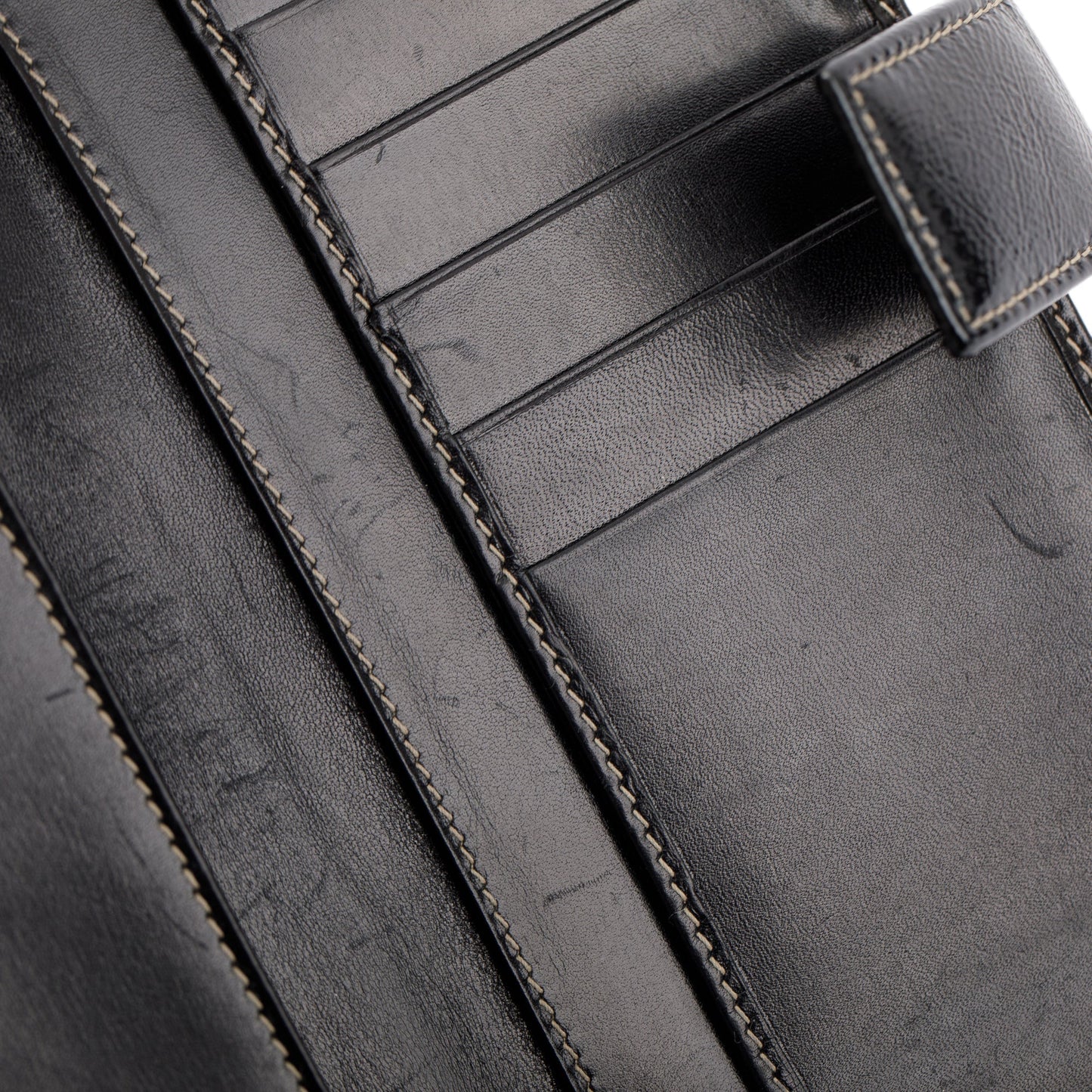 Gucci Black Patent Leather Interlocking G Continental Wallet
