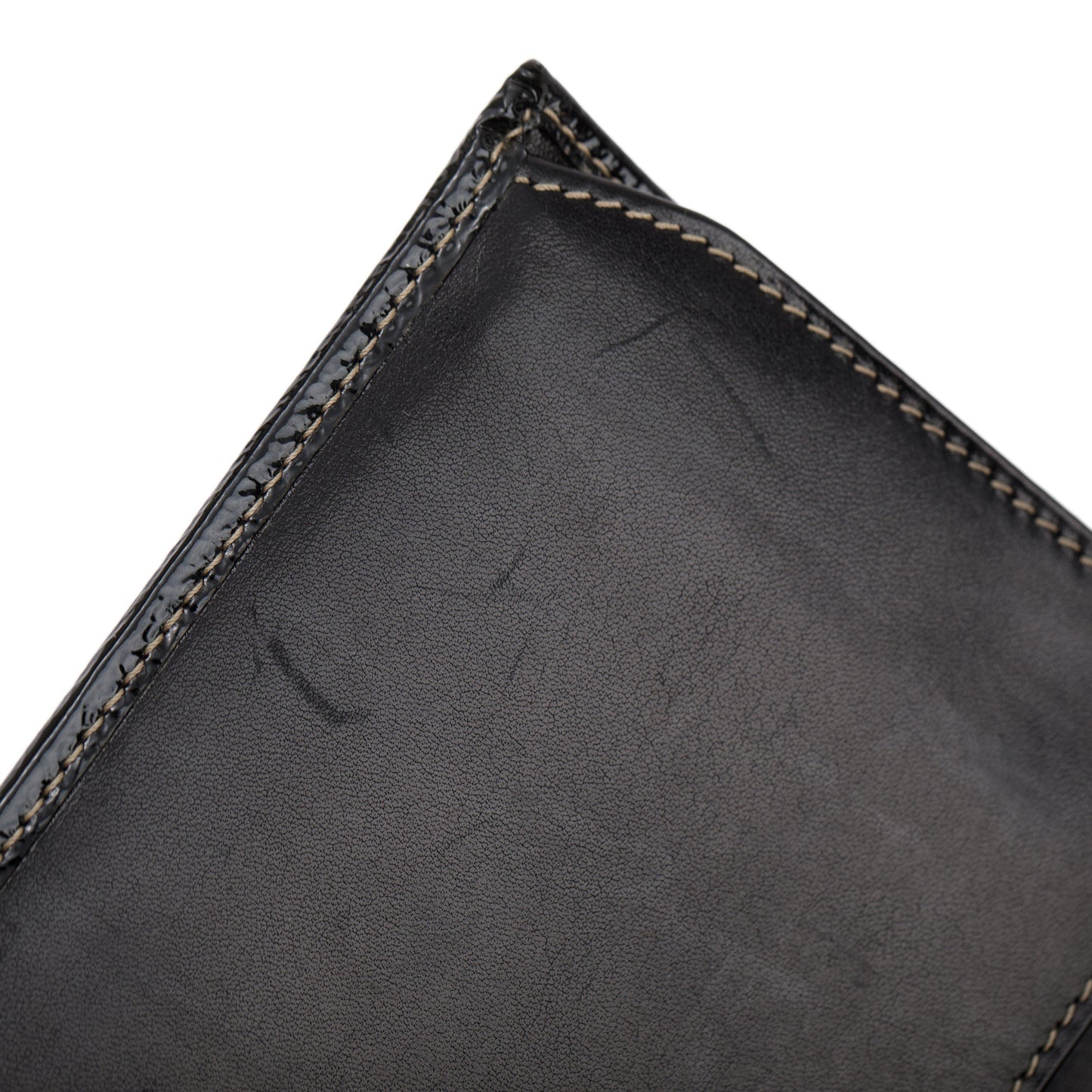 Gucci Black Patent Leather Interlocking G Continental Wallet