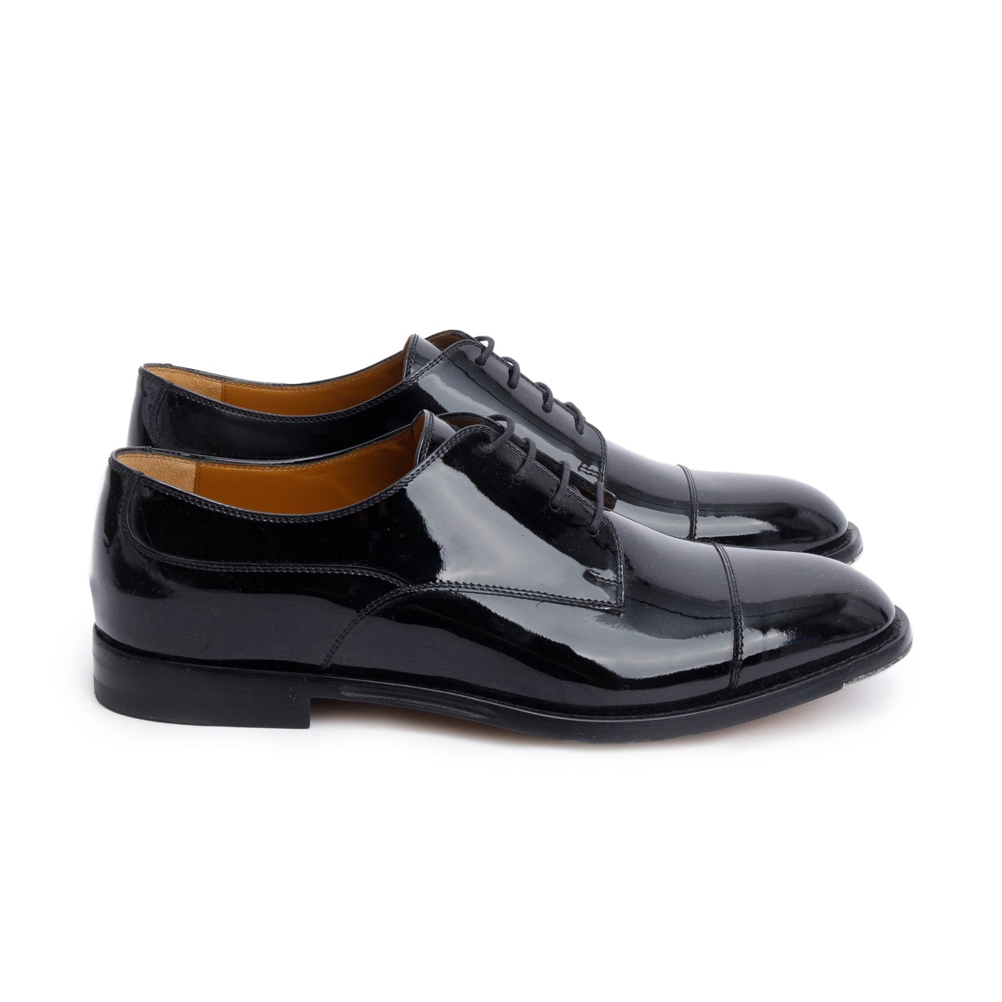 Gucci Black Patent Leather Lace-Up Shoe, Size 8