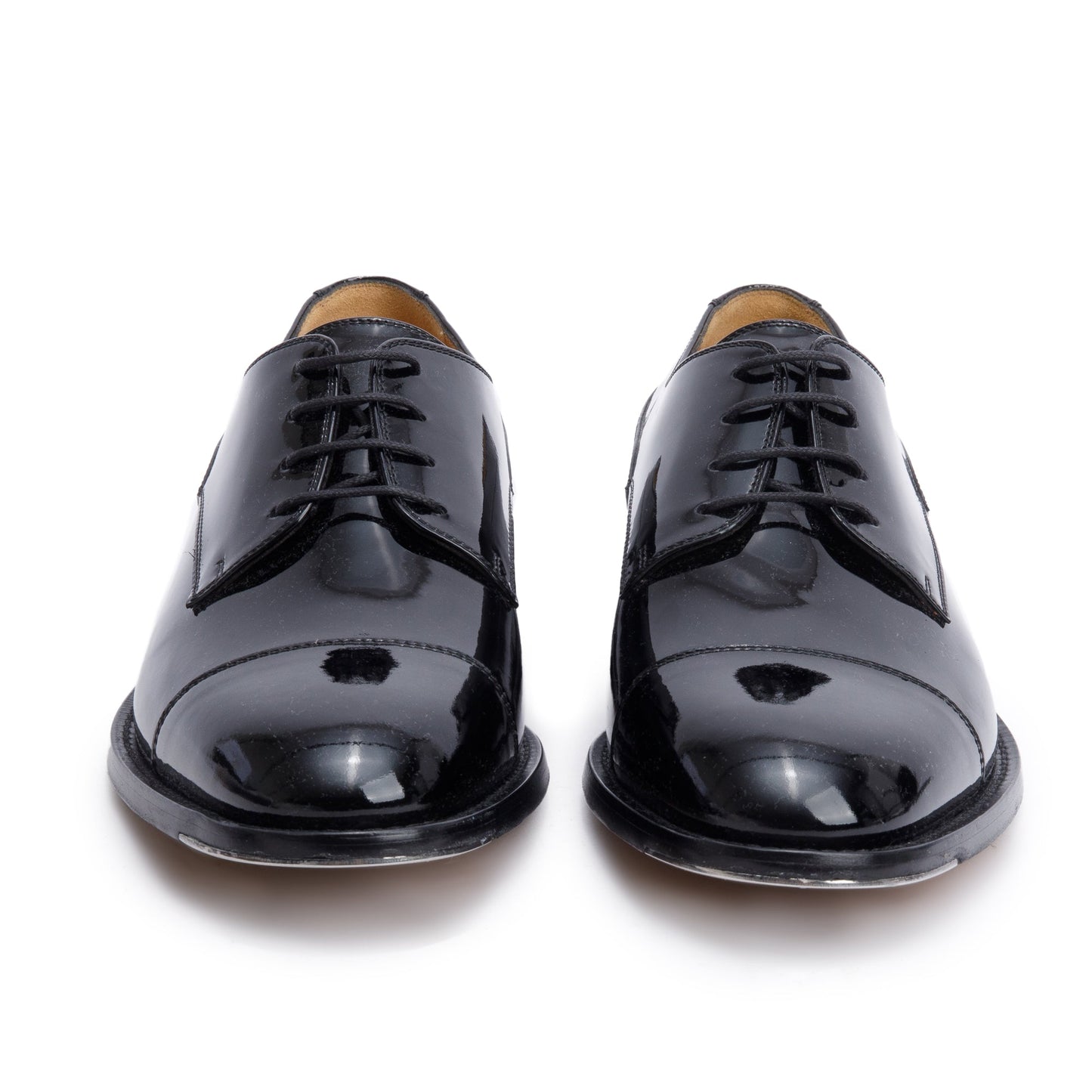 Gucci Black Patent Leather Lace-Up Shoe, Size 8