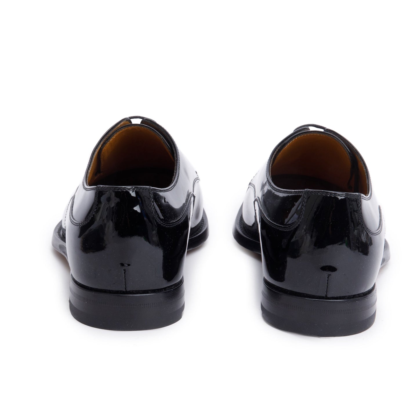 Gucci Black Patent Leather Lace-Up Shoe, Size 8