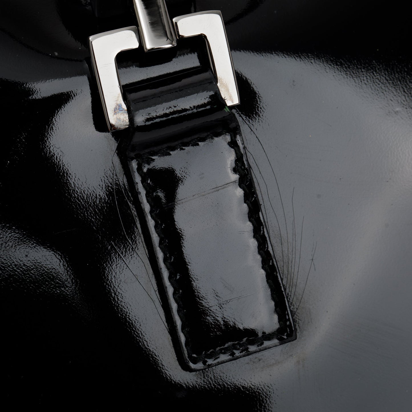 Gucci Black Patent Leather Medium Jackie Hobo Bag