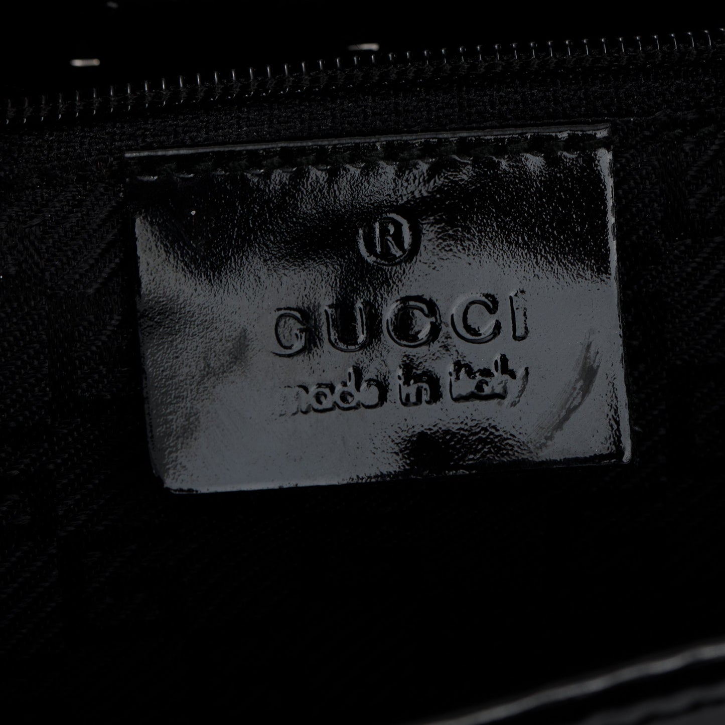 Gucci Black Patent Leather Medium Jackie Hobo Bag