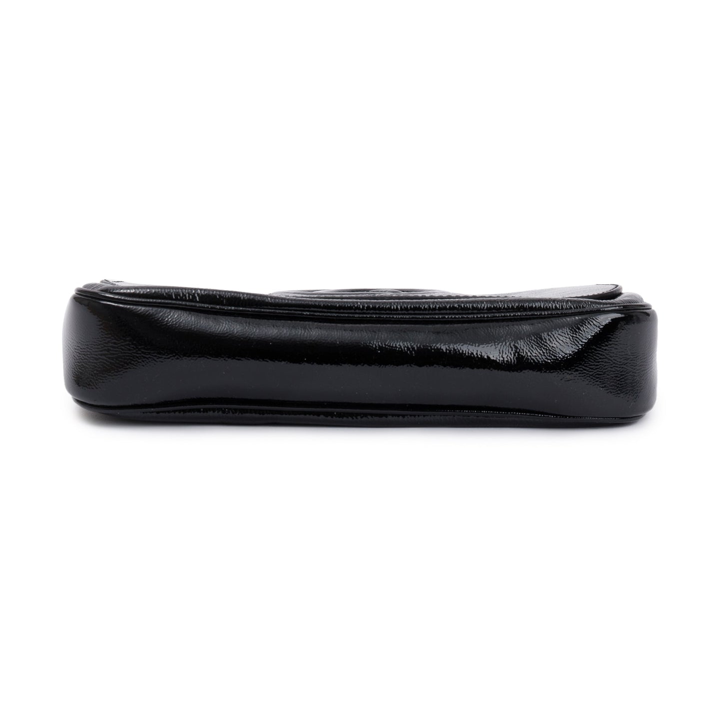 Gucci Black Patent Leather Medium Soho Chain Crossbody Bag