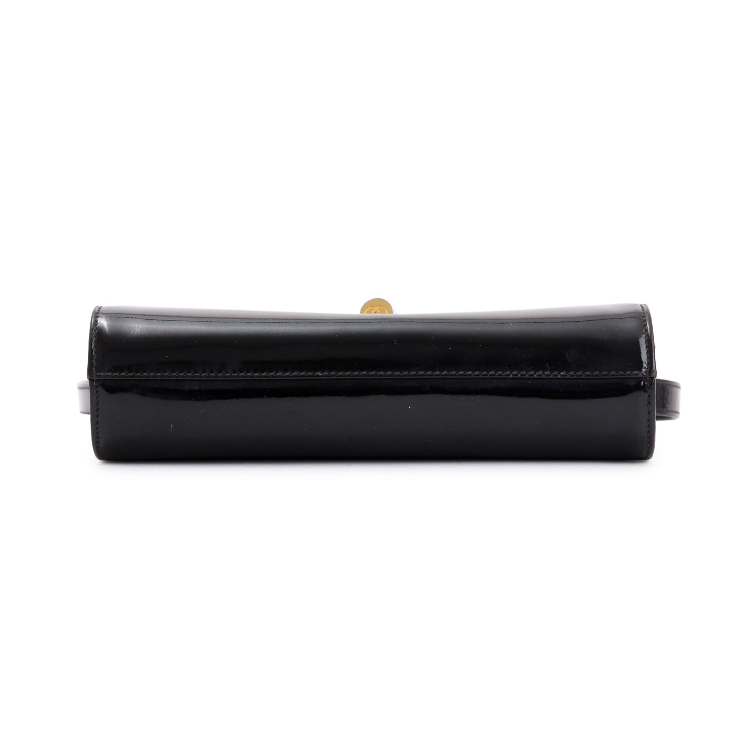 Gucci Black Patent Leather Vintage Crossbody Flap Bag