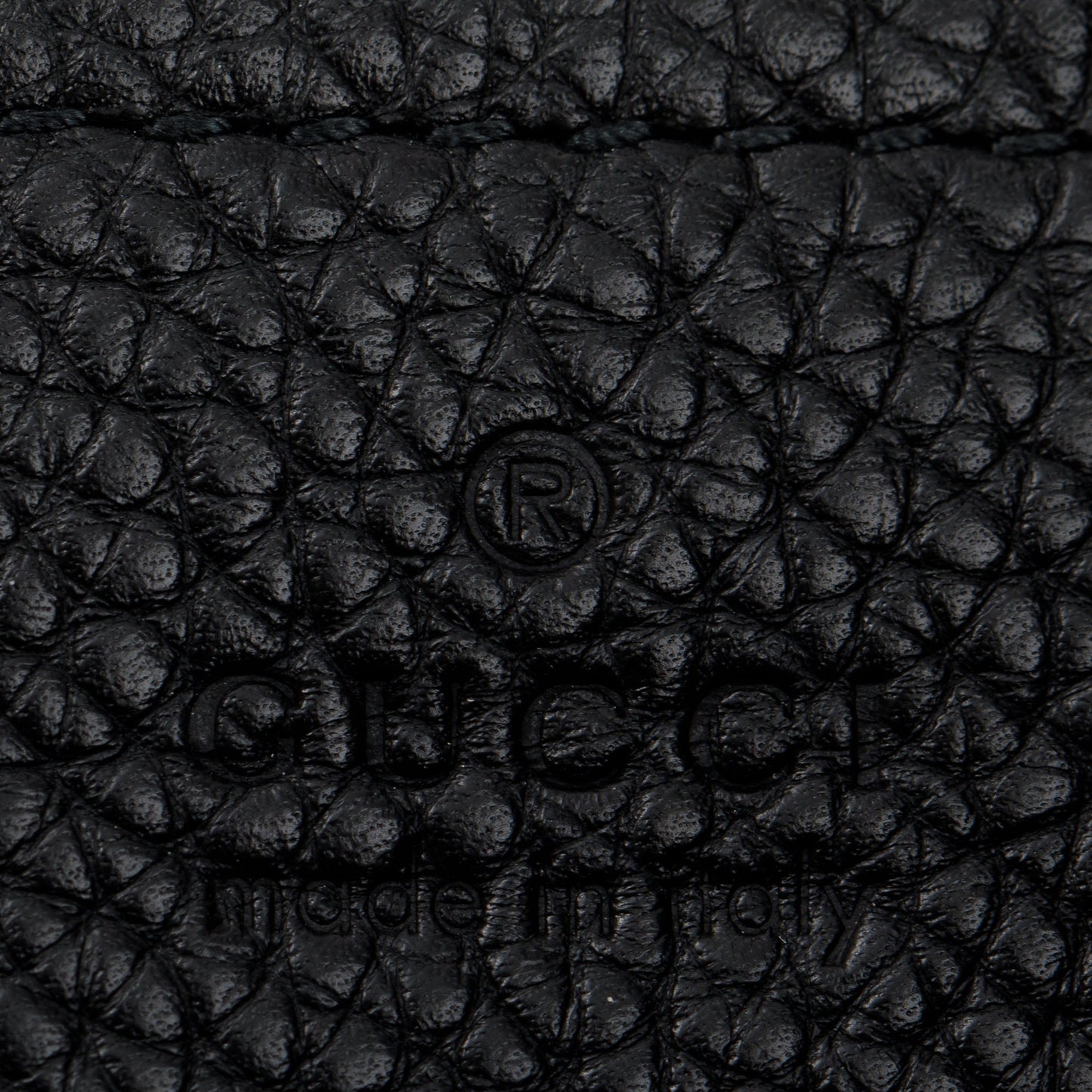 Gucci Black Pebbled Calfksin Leather Medium Soho Chain Tote