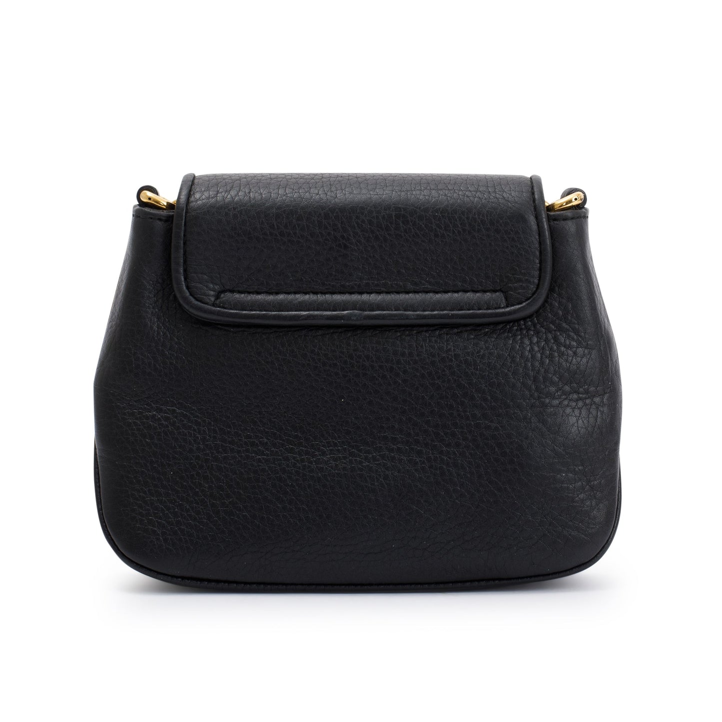 Gucci Black Pebbled Calfskin Leather Small 1973 Chain Shoulder Bag