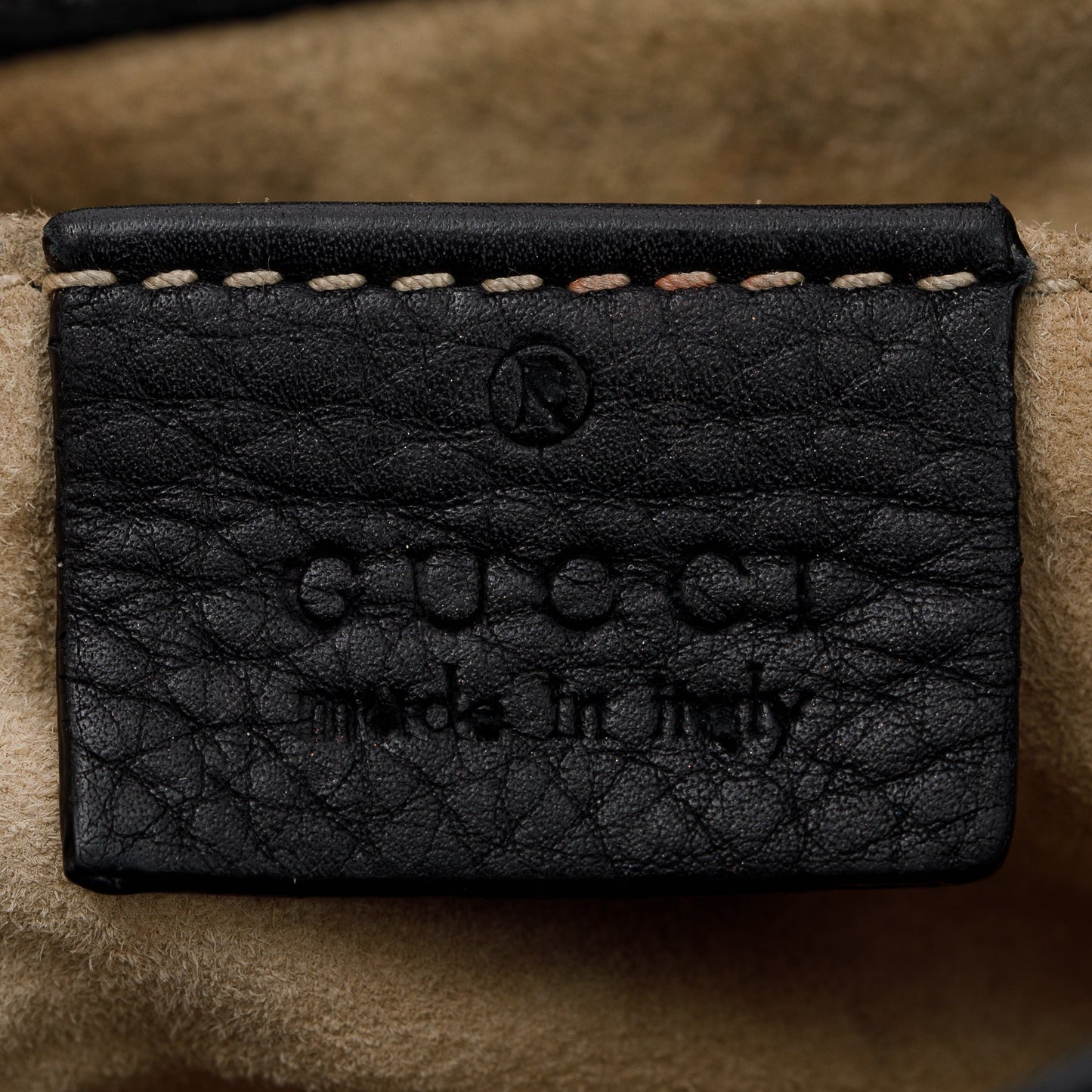 Gucci Black Pebbled Calfskin Leather Small 1973 Chain Shoulder Bag