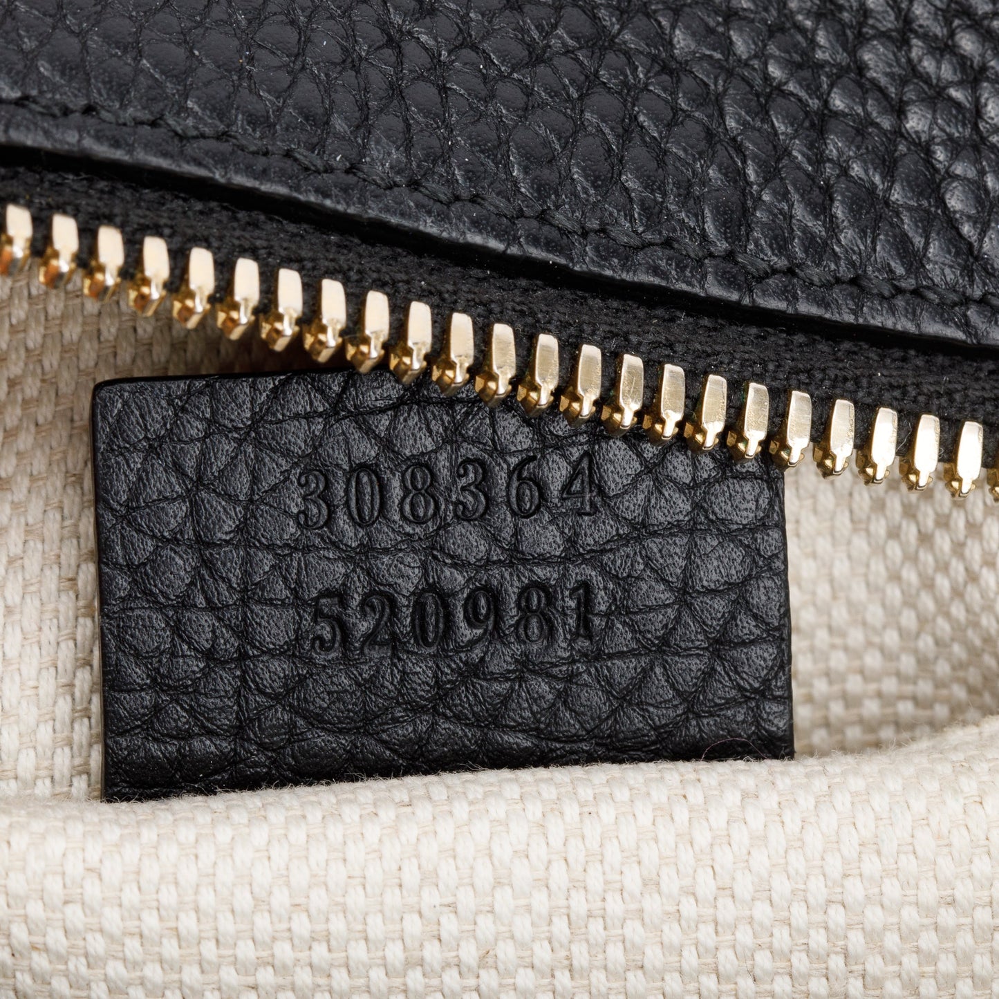 Gucci Black Pebbled Calfskin Leather Small Soho Disco Bag