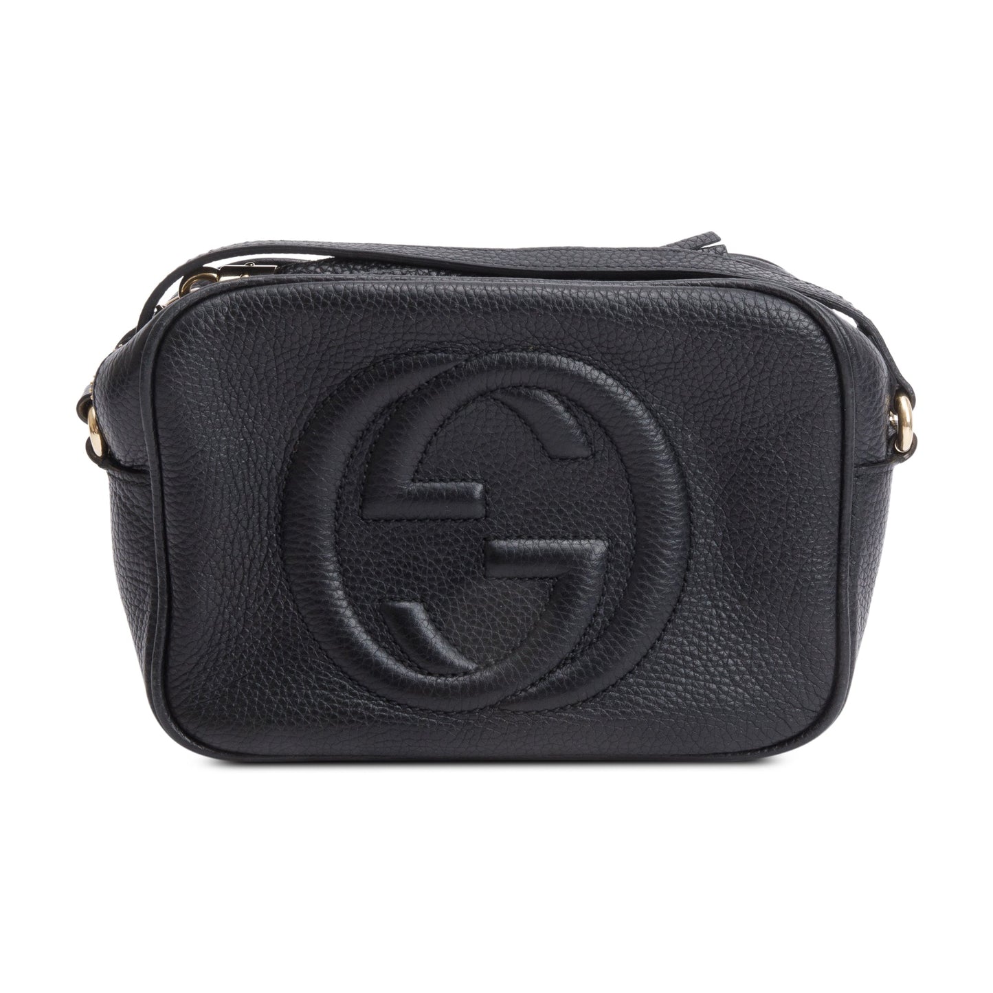 Gucci Black Pebbled Calfskin Leather Small Soho Disco Bag