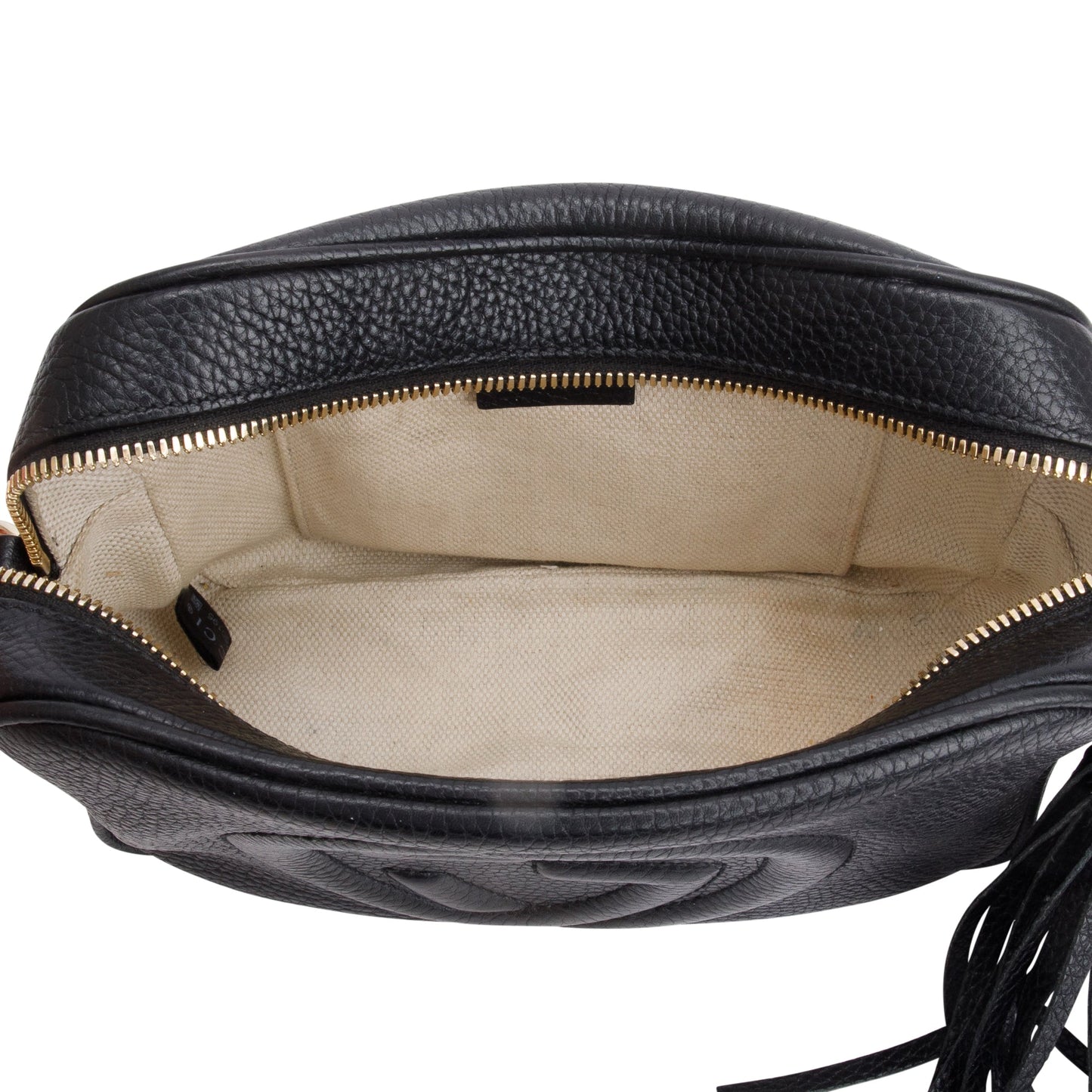 Gucci Black Pebbled Calfskin Leather Small Soho Disco Bag