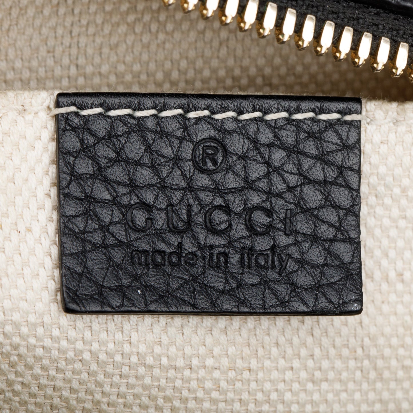 Gucci Black Pebbled Calfskin Leather Small Soho Disco Bag