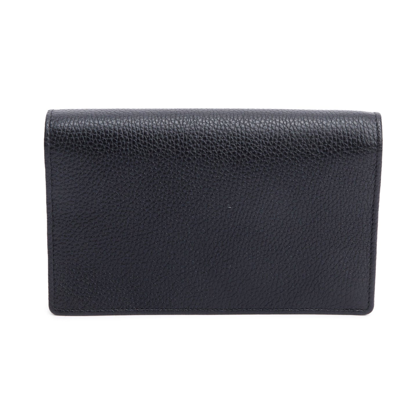 Gucci Black Pebbled Calfskin Soho Wallet On Chain