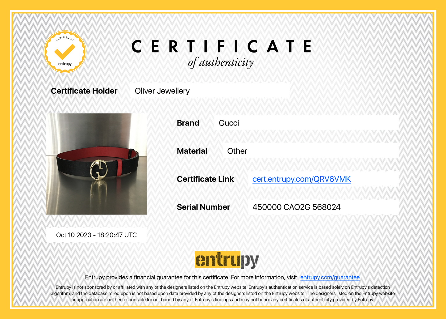 Gucci Black & Red Calfskin Leather 1973 Reversible Leather Belt
