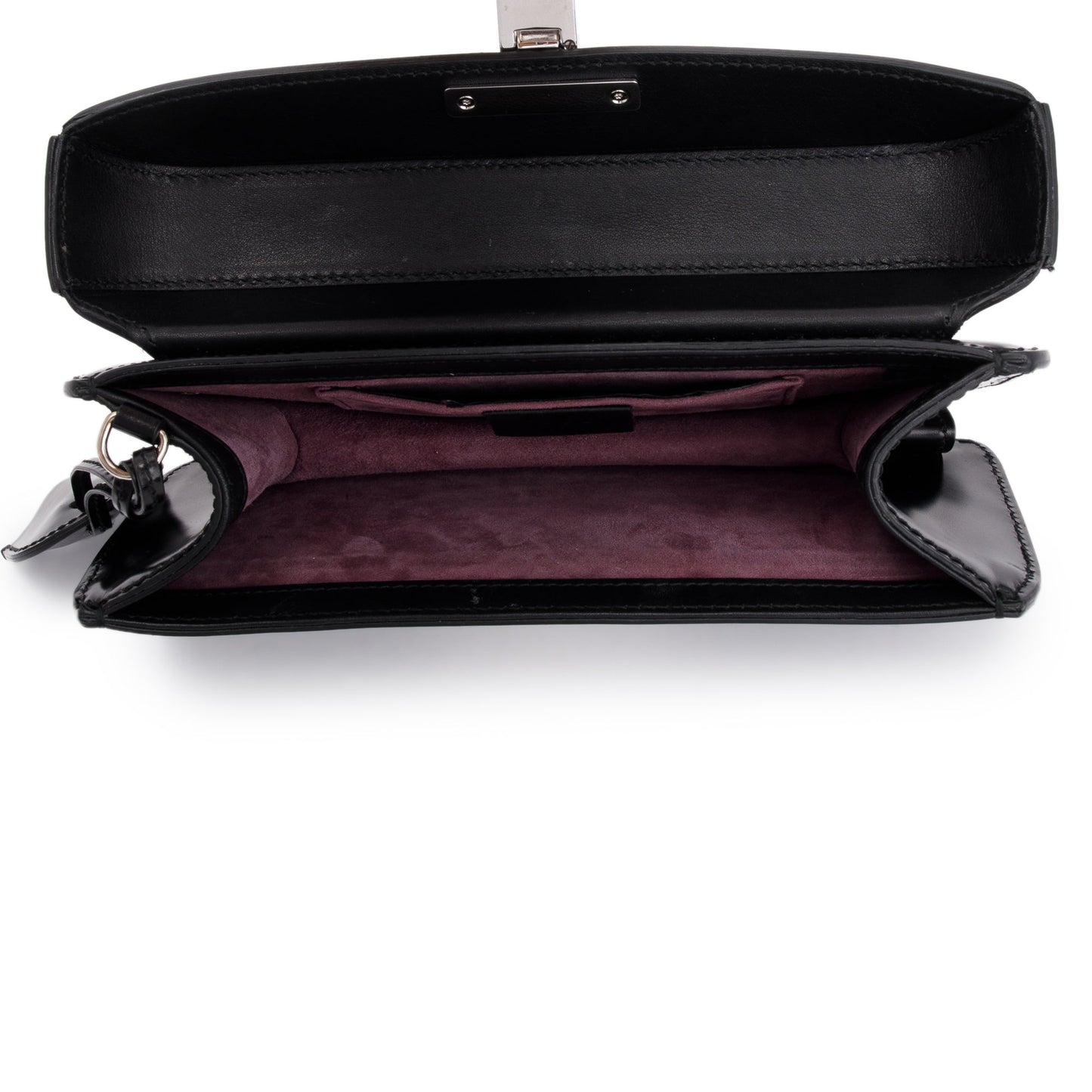 Gucci Black Regent Calfskin Leather Lady Lock Small Briefcase Clutch