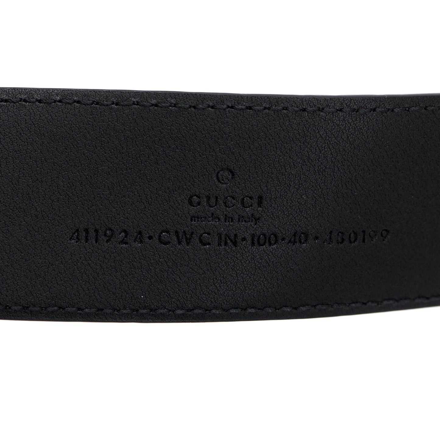 Gucci Black Signature Leather Belt with G Buckle