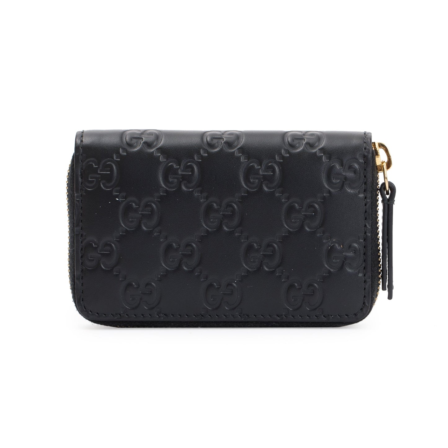 Gucci Black Signature Leather Card Case