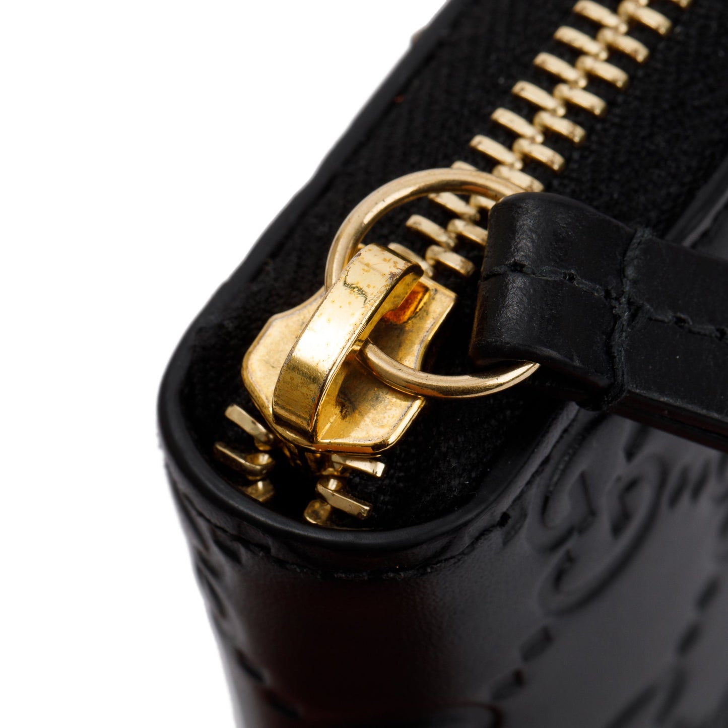 Gucci Black Signature Leather Card Case