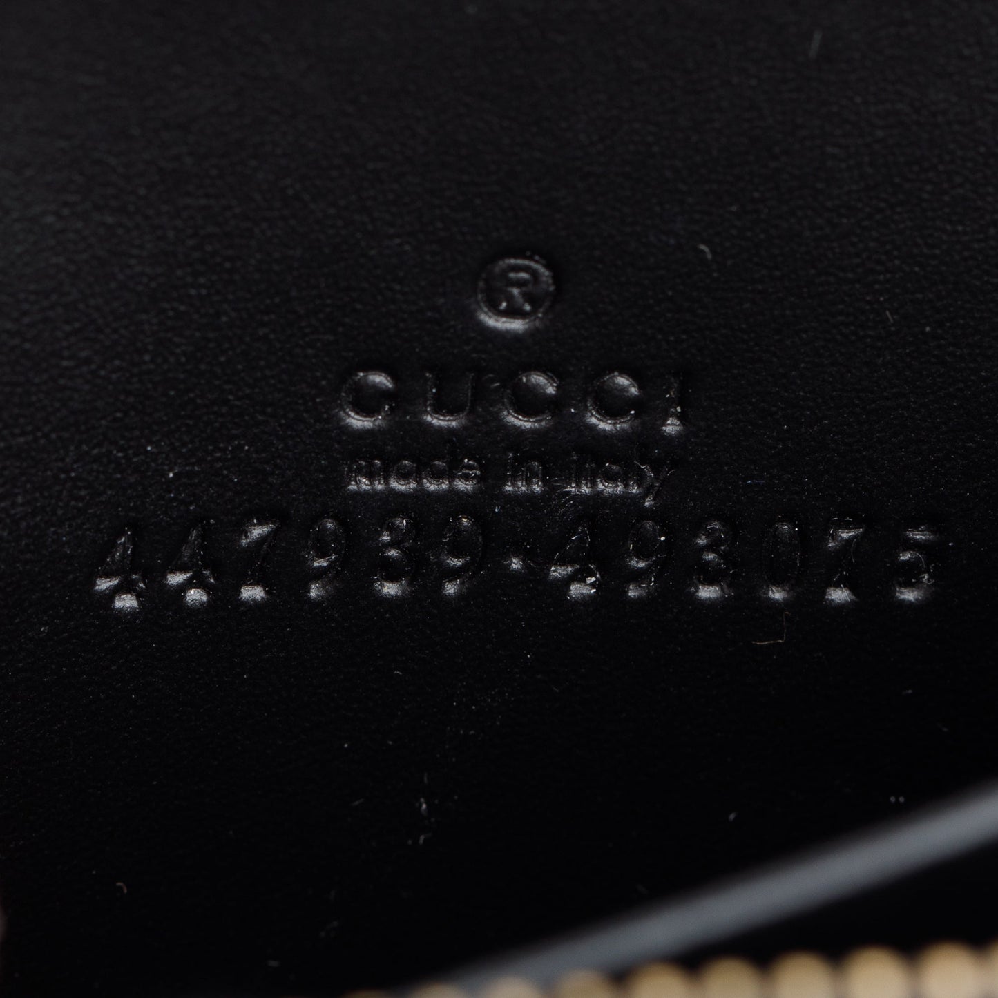 Gucci Black Signature Leather Card Case