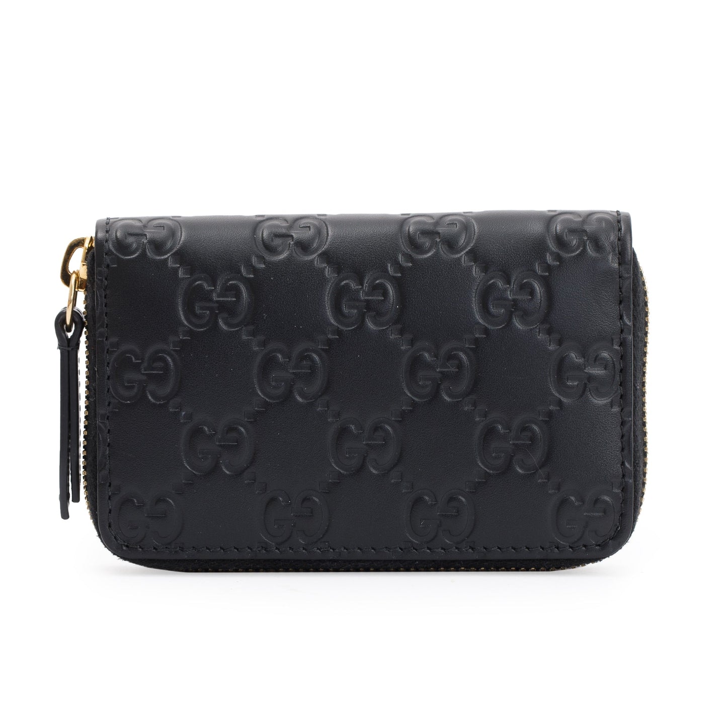 Gucci Black Signature Leather Card Case