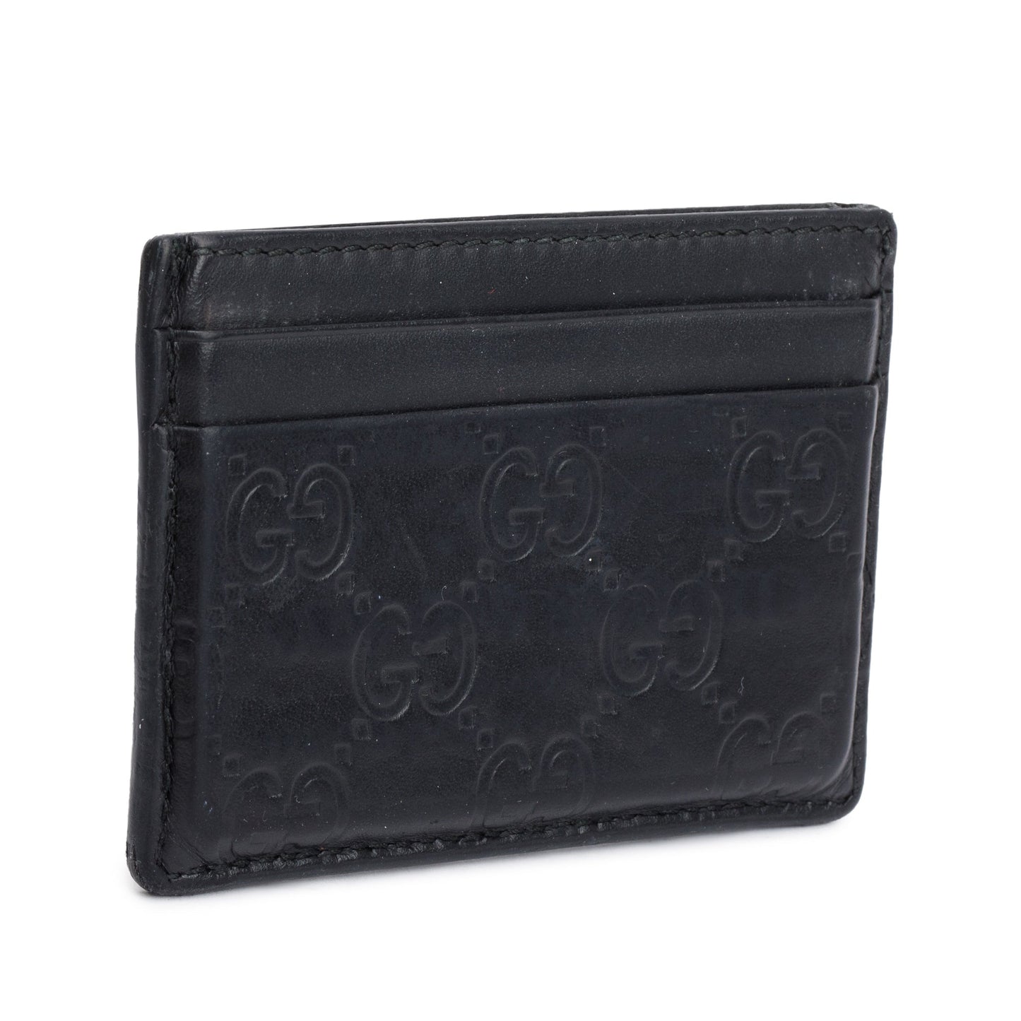 Gucci Black Signature Leather Card Holder