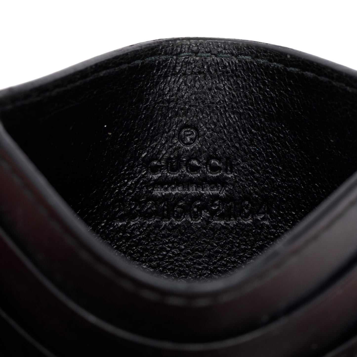 Gucci Black Signature Leather Card Holder