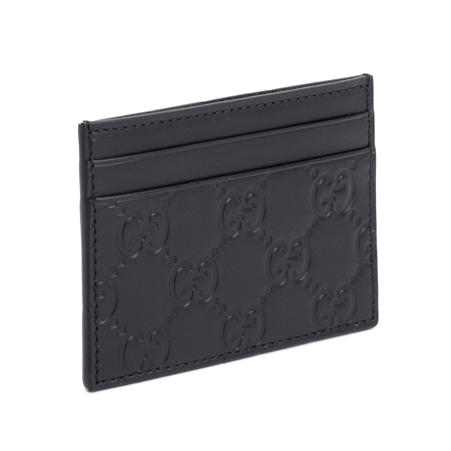 Gucci Black Signature Leather Card Holder