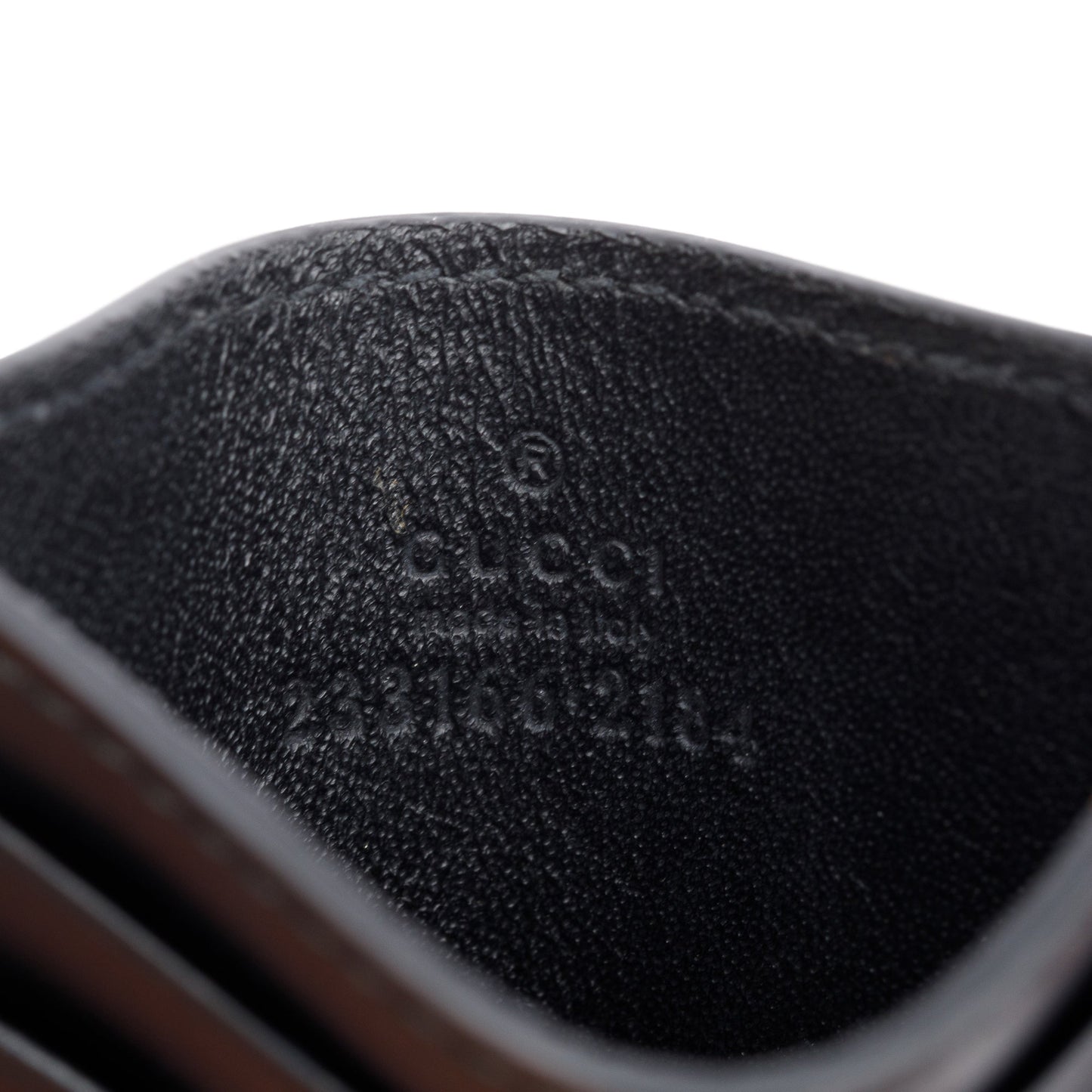 Gucci Black Signature Leather Card Holder