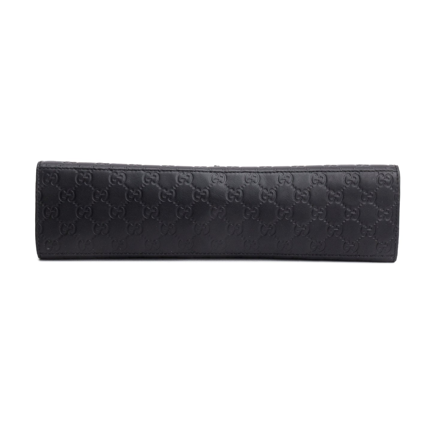 Gucci Black Signature Leather Large Emily Chain Shoulder Bag