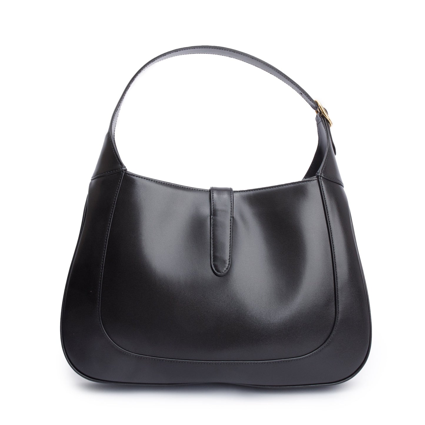 Gucci Black Smooth Leather Jackie 1961 Medium Shoulder Bag