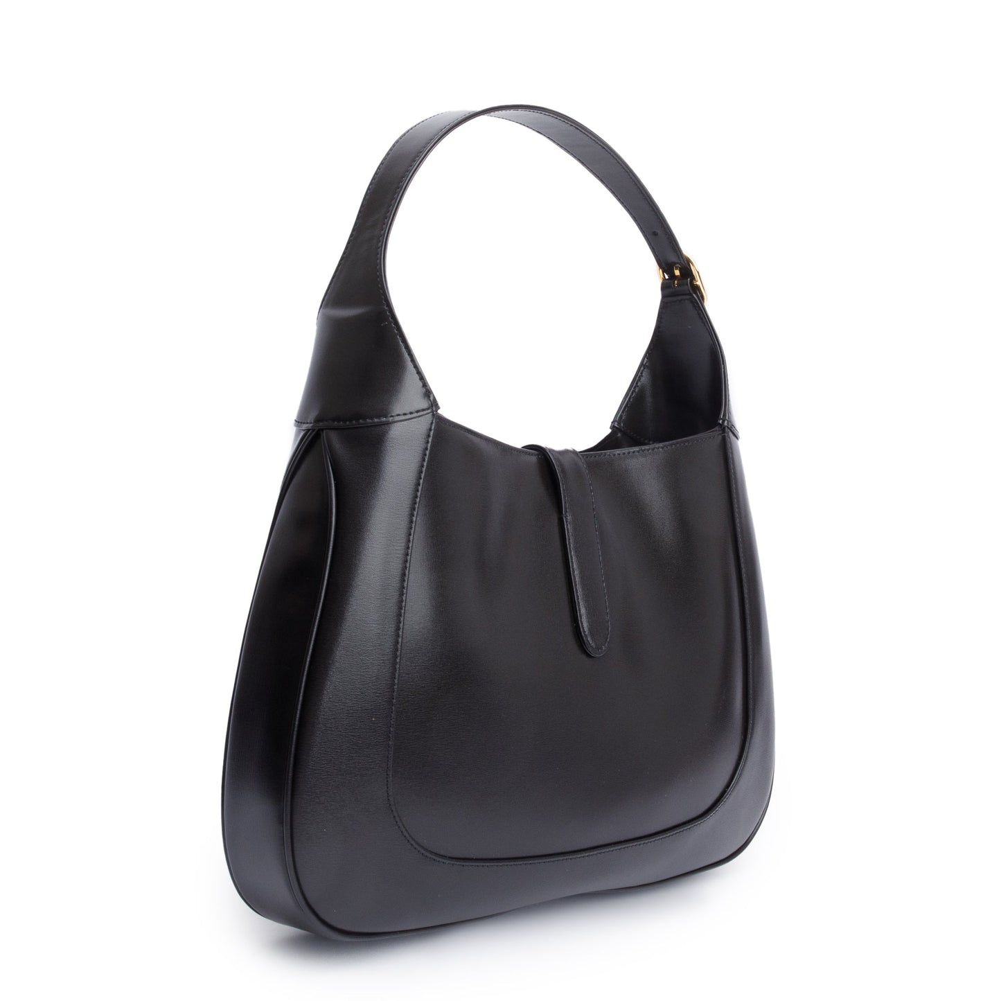 Gucci Black Smooth Leather Jackie 1961 Medium Shoulder Bag