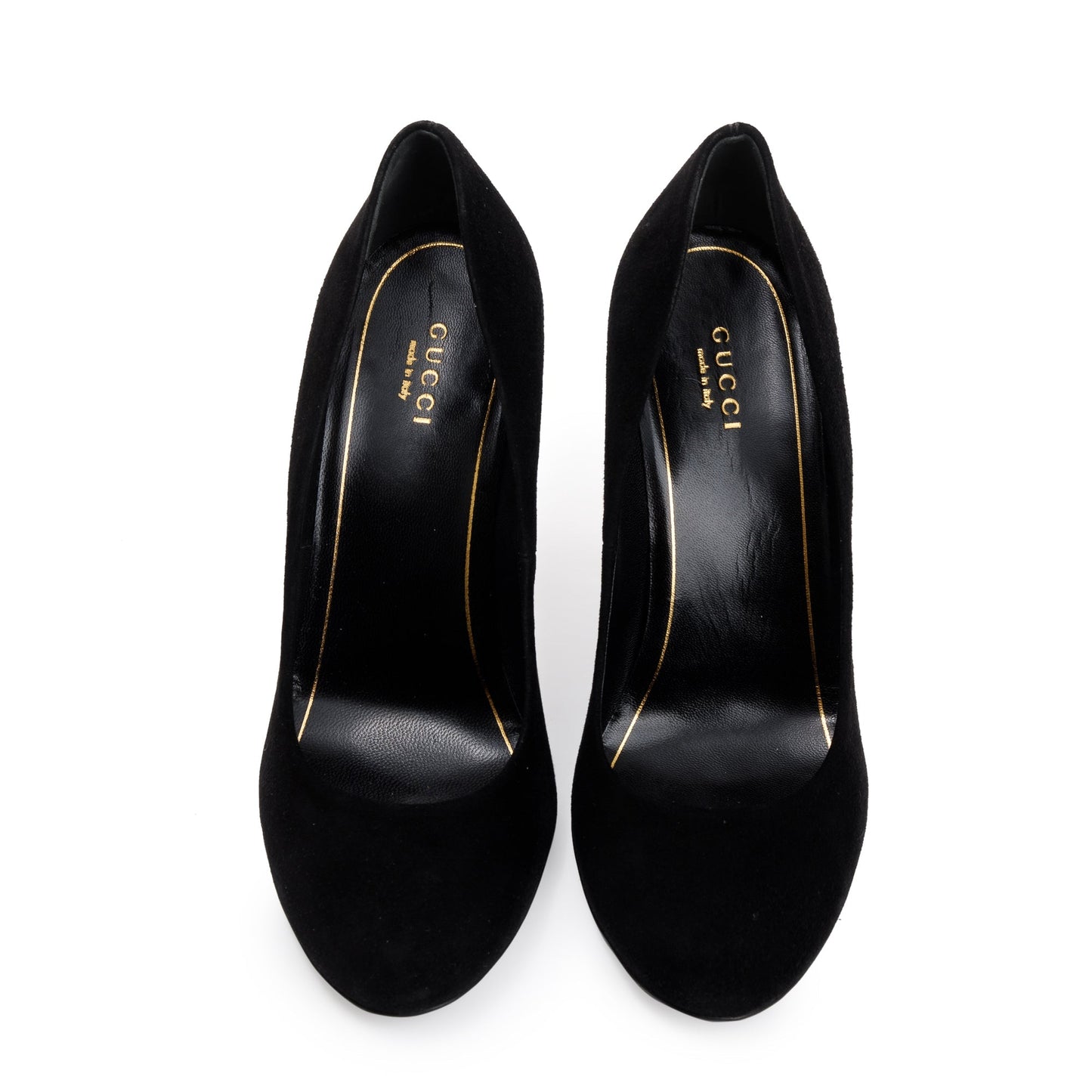 Gucci Black Suede Jacqueline Studded Pumps, Size 37.5