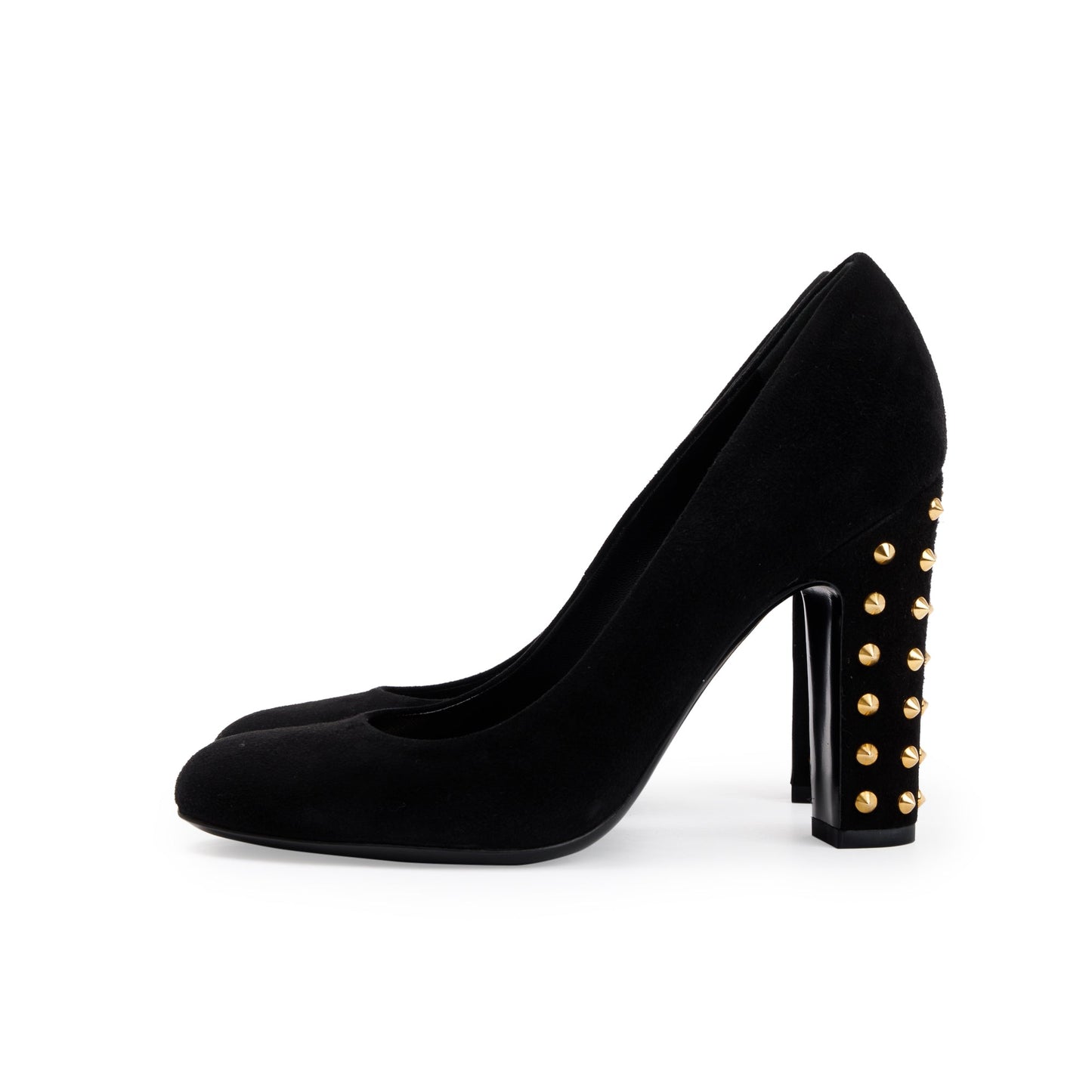 Gucci Black Suede Jacqueline Studded Pumps, Size 37.5