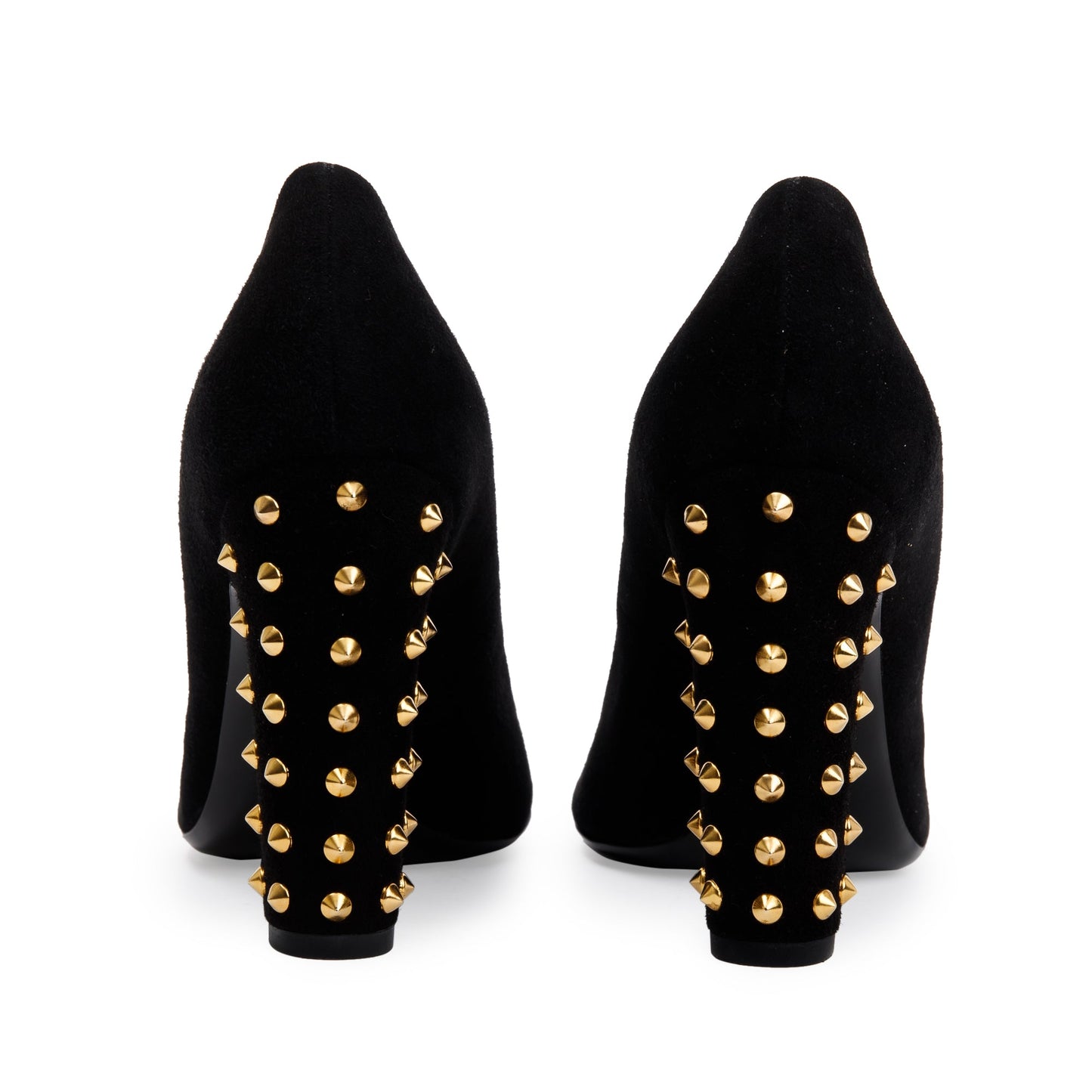 Gucci Black Suede Jacqueline Studded Pumps, Size 37.5
