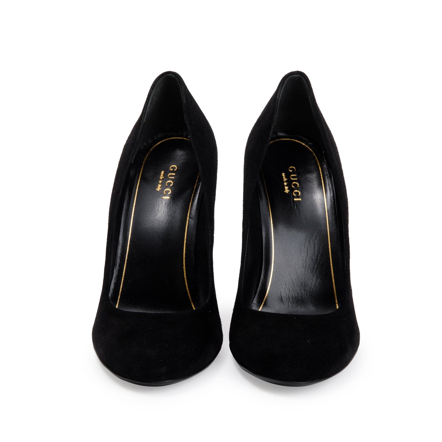 Gucci Black Suede Jacqueline Studded Pumps, Size 37.5