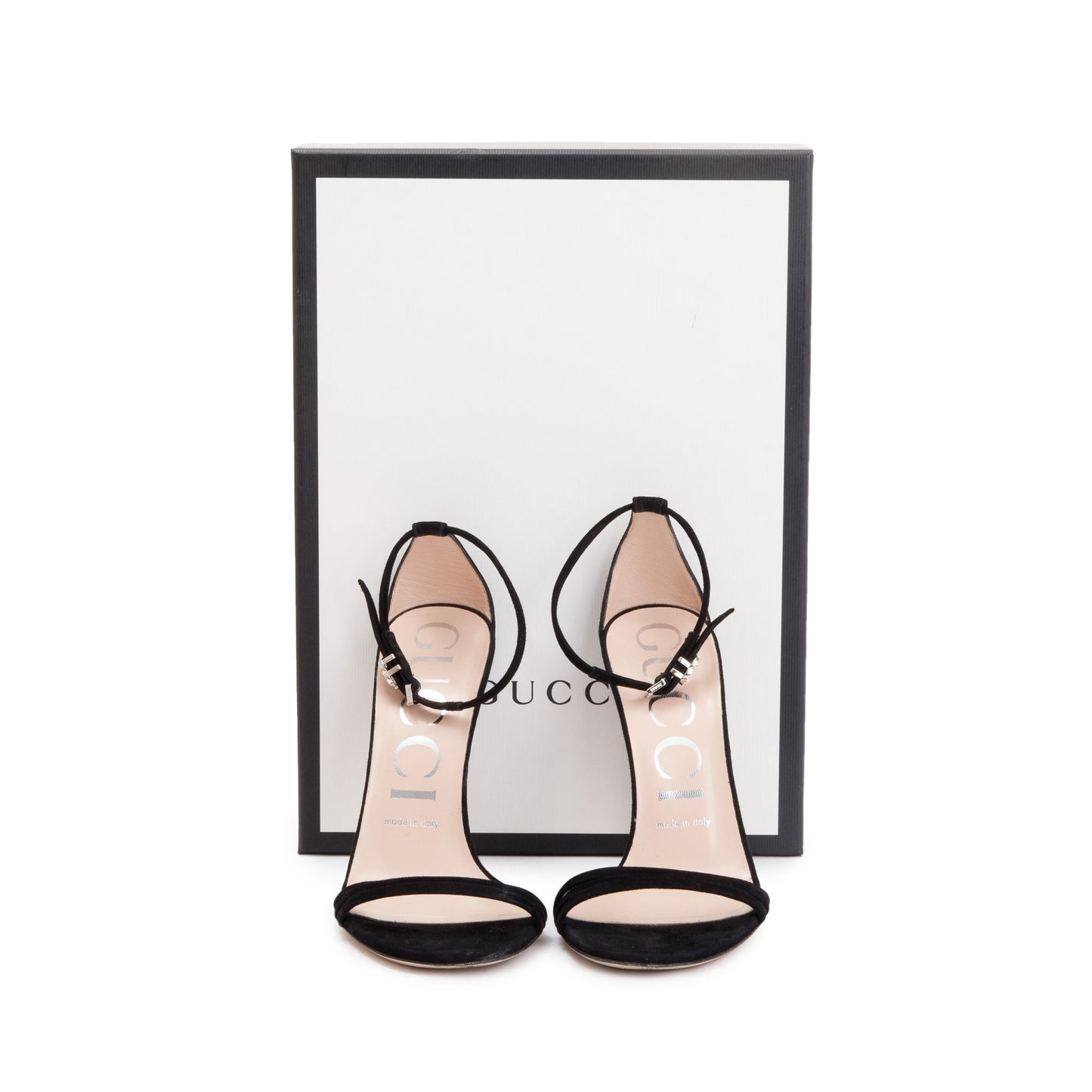Gucci Black Suede Kid Scamosciato Sandals, Size 37
