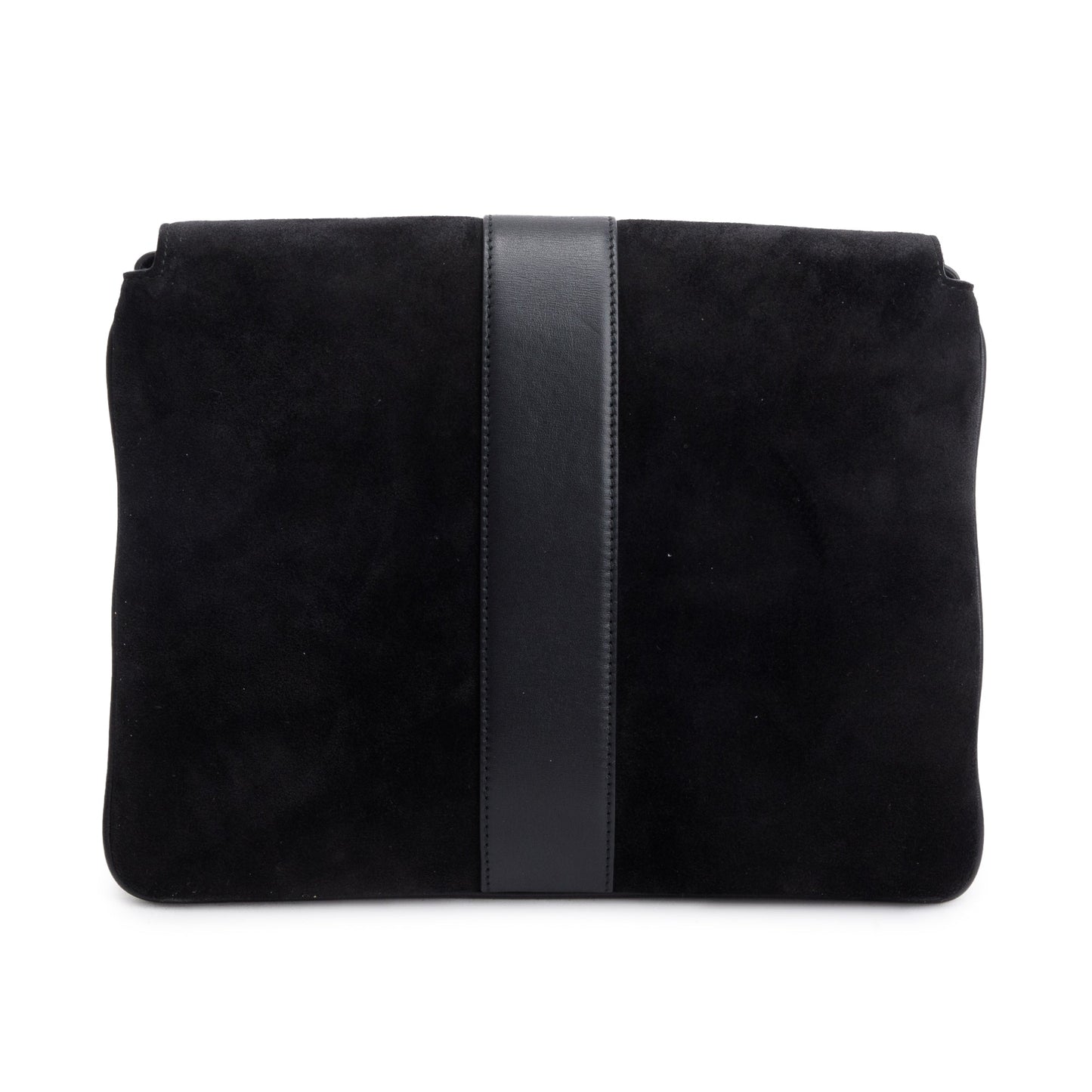 Gucci Black Suede Medium Arli Flap Shoulder Bag