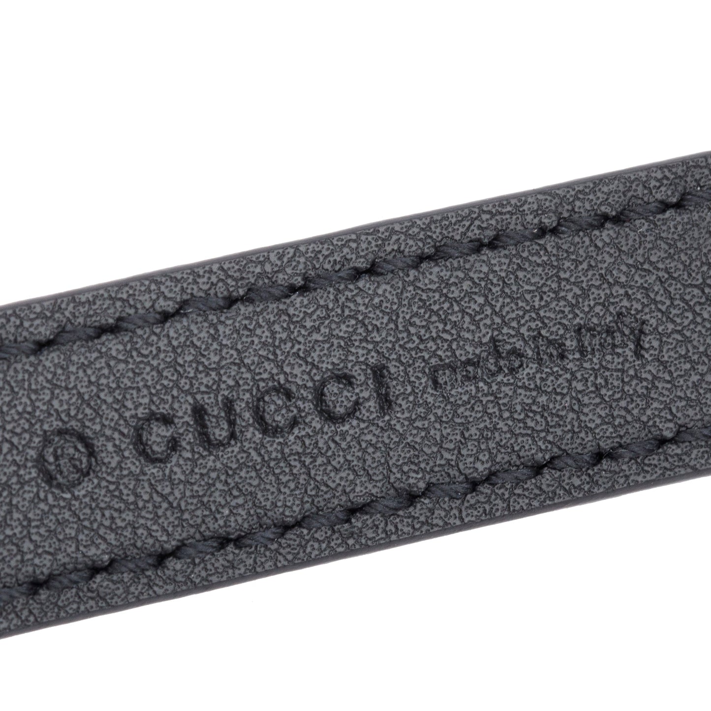 Gucci Black Suede Skinny Marmont with Torchon Buckle Belt, 90 36