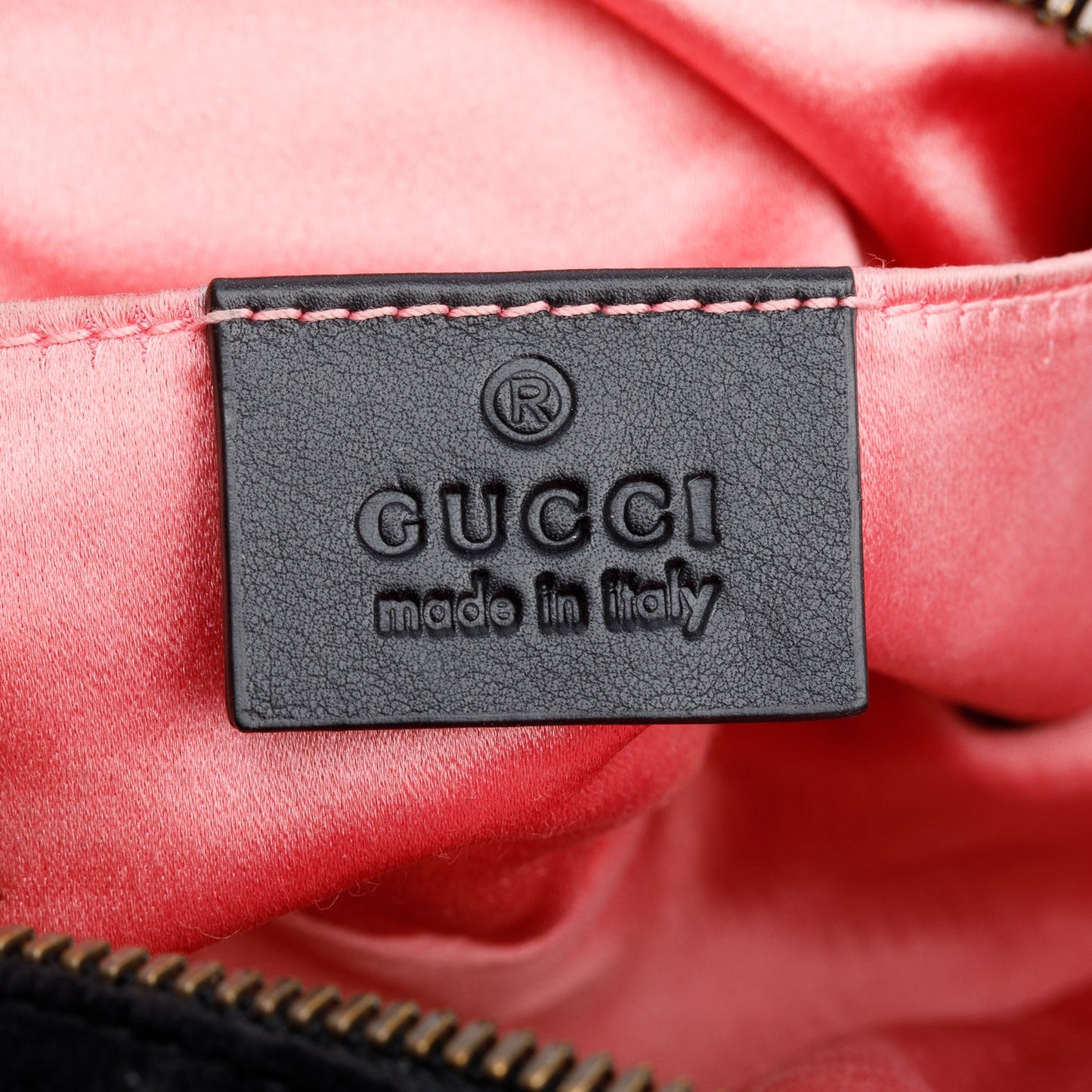 Gucci Black Velvet Matelasse GG Marmont Belt Bag, Size 85 35