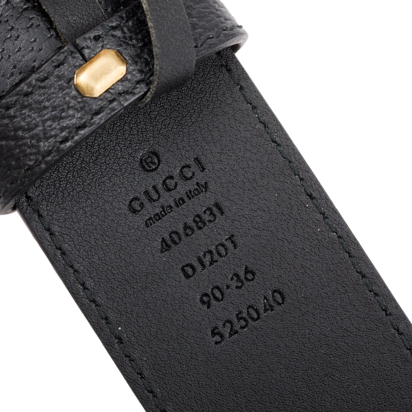 Gucci Black Wide Leather Belt with Double G Buckle 90 36